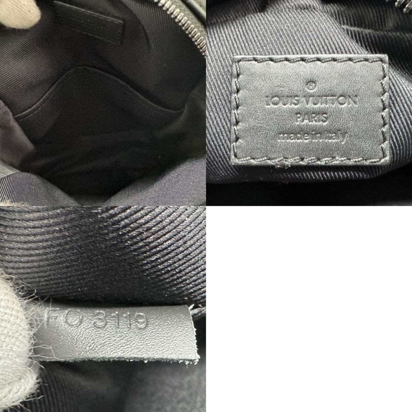 Louis Vuitton Black Leather Shoulder Bag