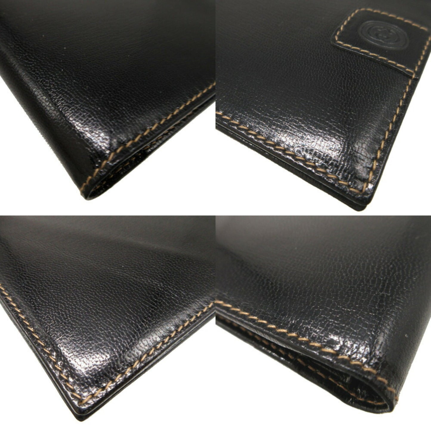 Gucci Black Leather Bill Wallet (Bi-Fold)