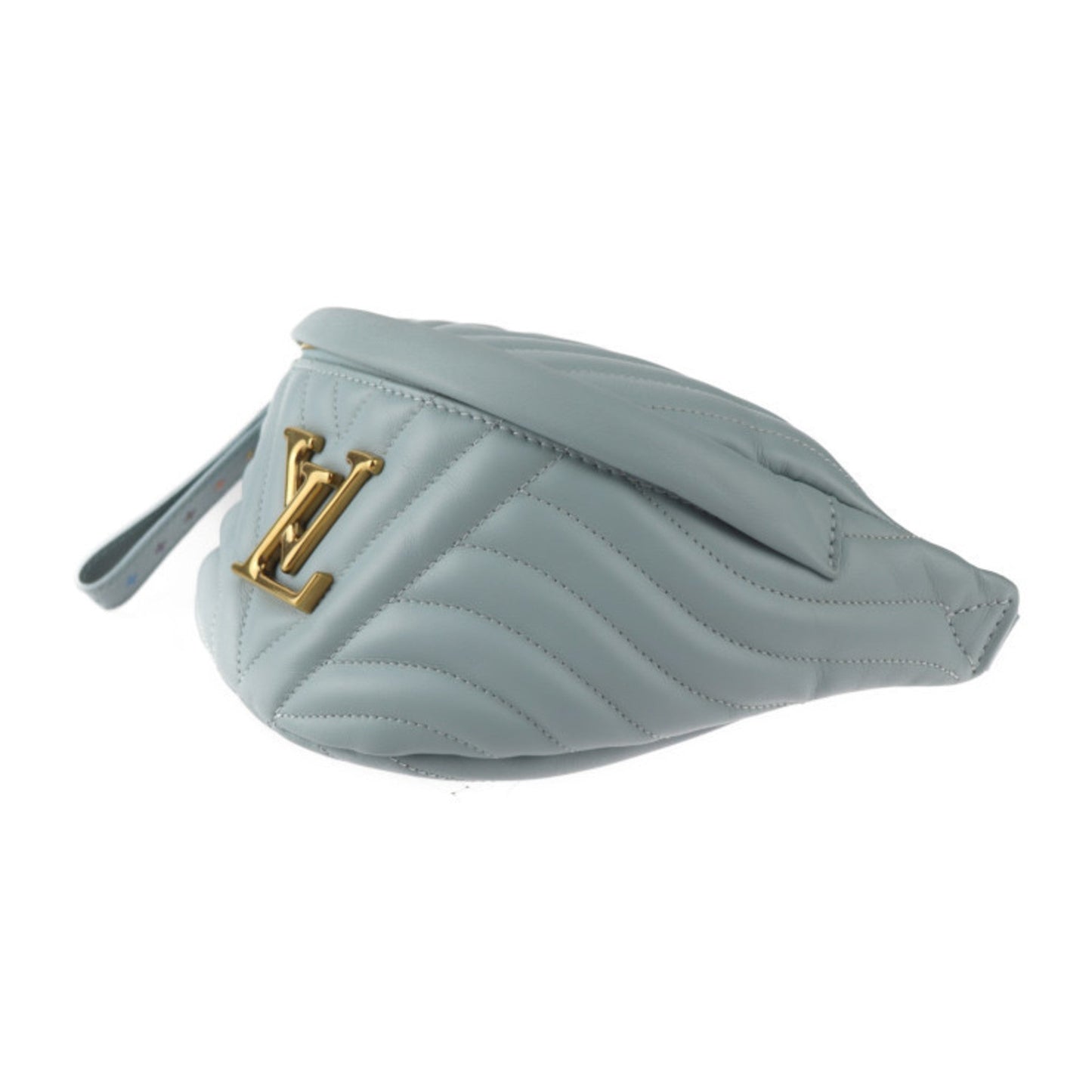 Louis Vuitton Light Blue Leather Fanny Pack Shoulder Bag