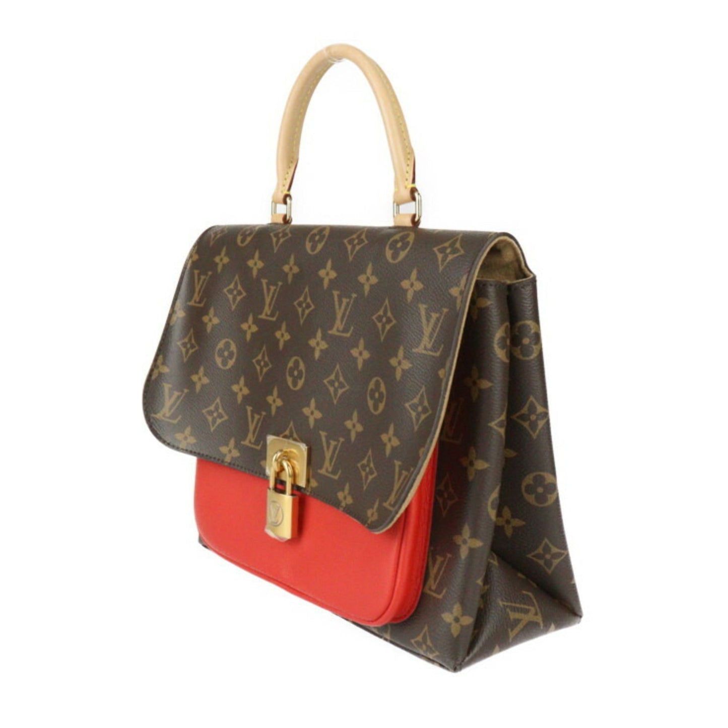 Louis Vuitton Brown Coquelicots Monogram Canvas Leather Handbag Shoulder Bag Tote Bag