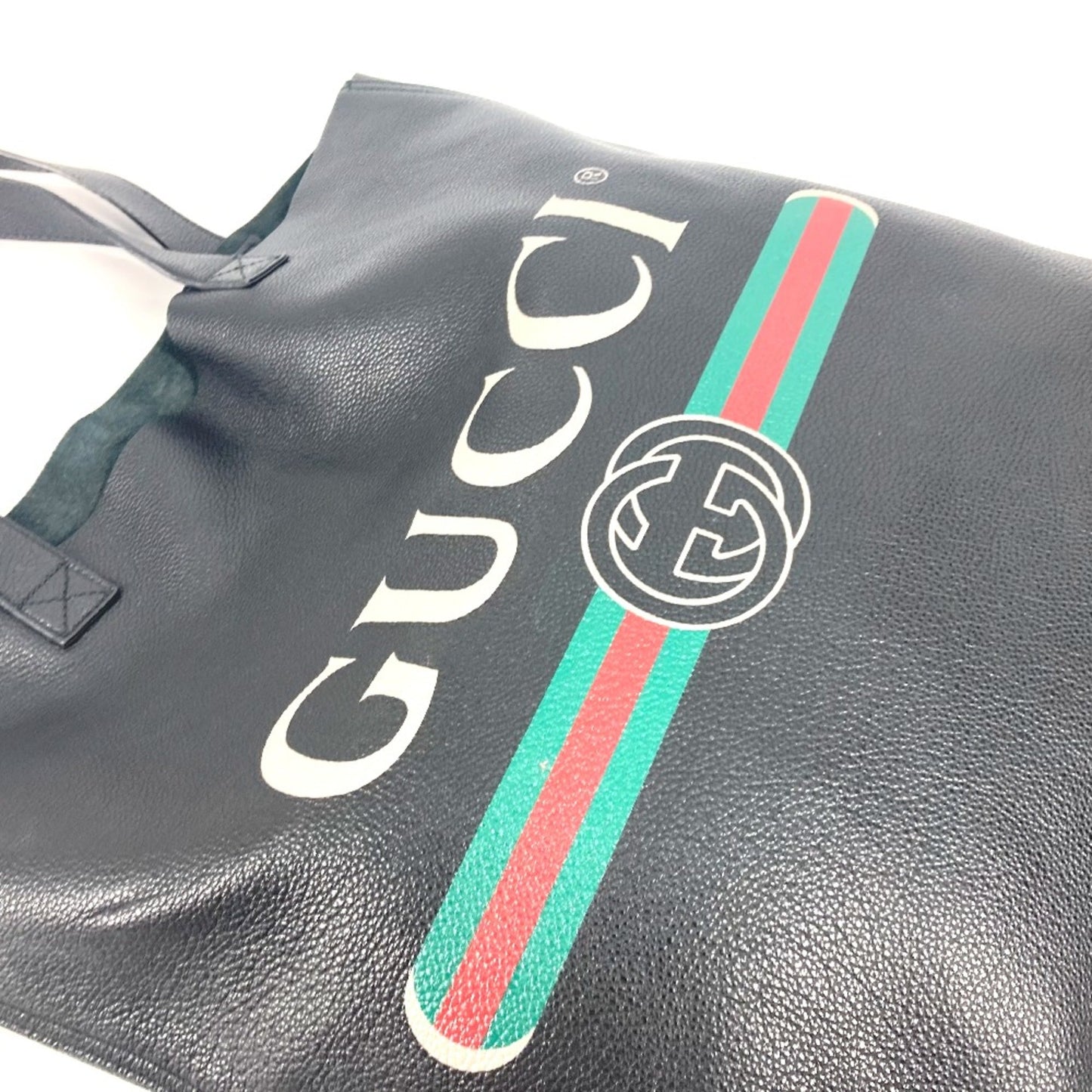 Gucci Black Leather Tote Bag