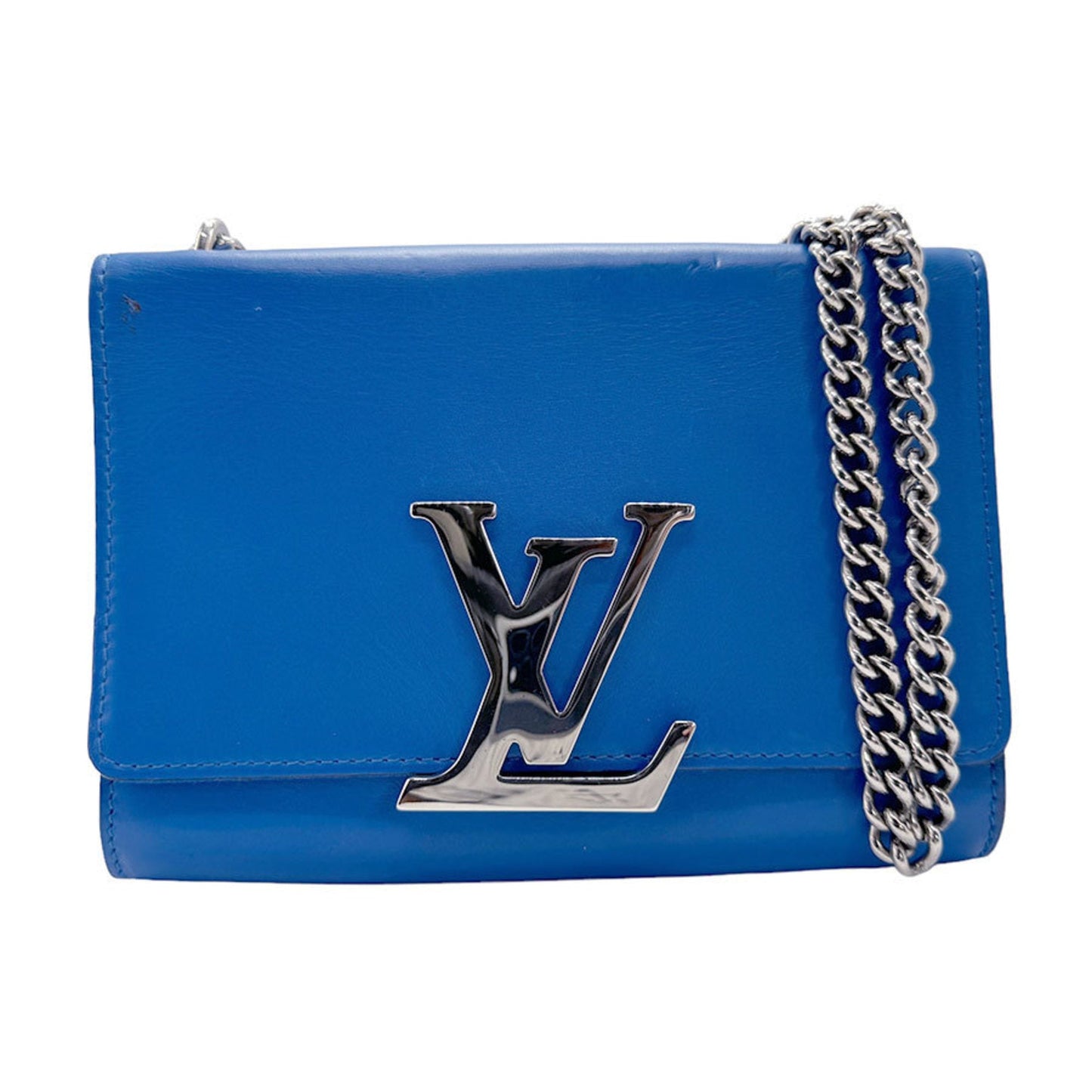 Louis Vuitton Blue Leather Pochette Shoulder Bag ()