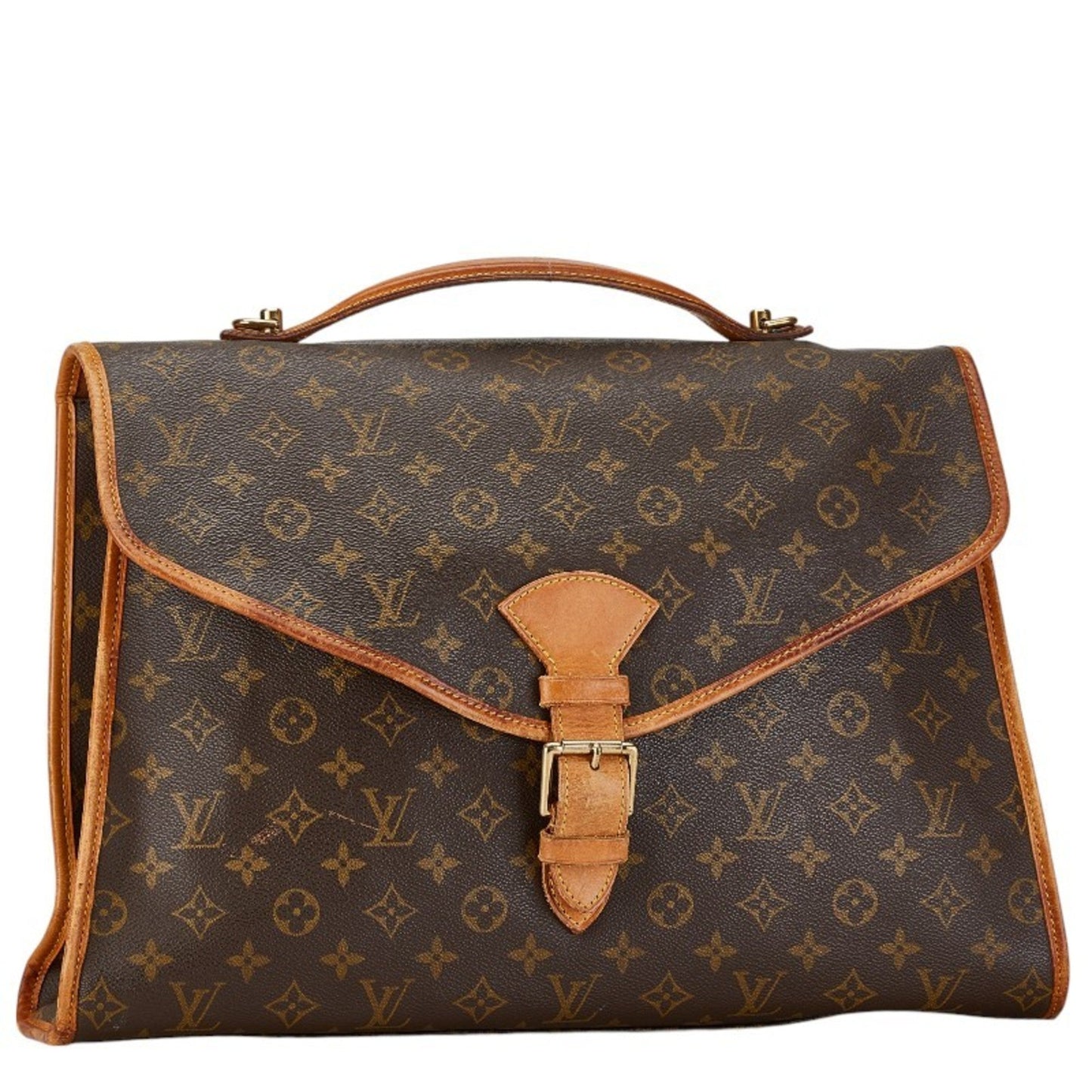Louis Vuitton Brown Pvc Leather Handbag Shoulder Bag