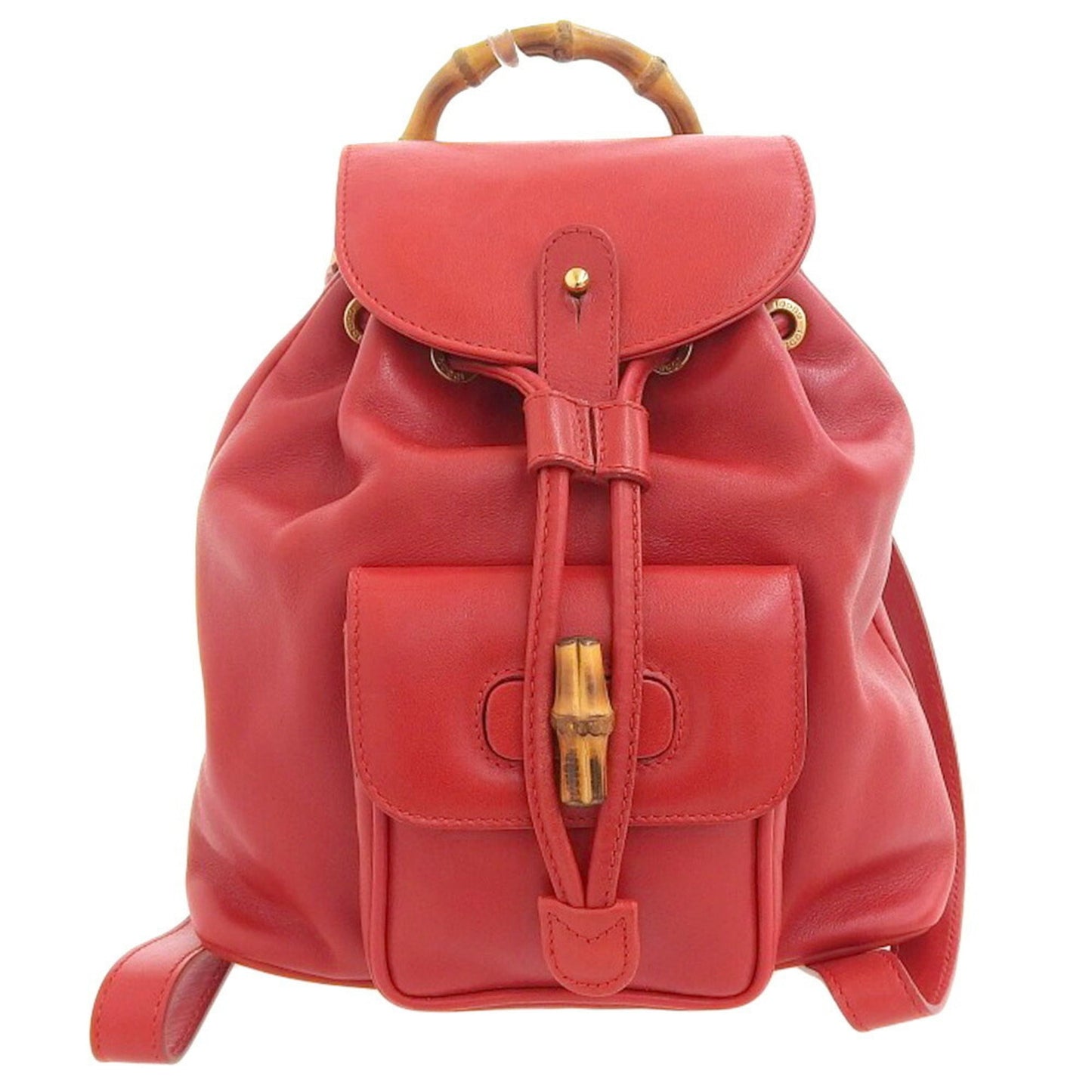 Gucci Red Color Leather Backpack ()