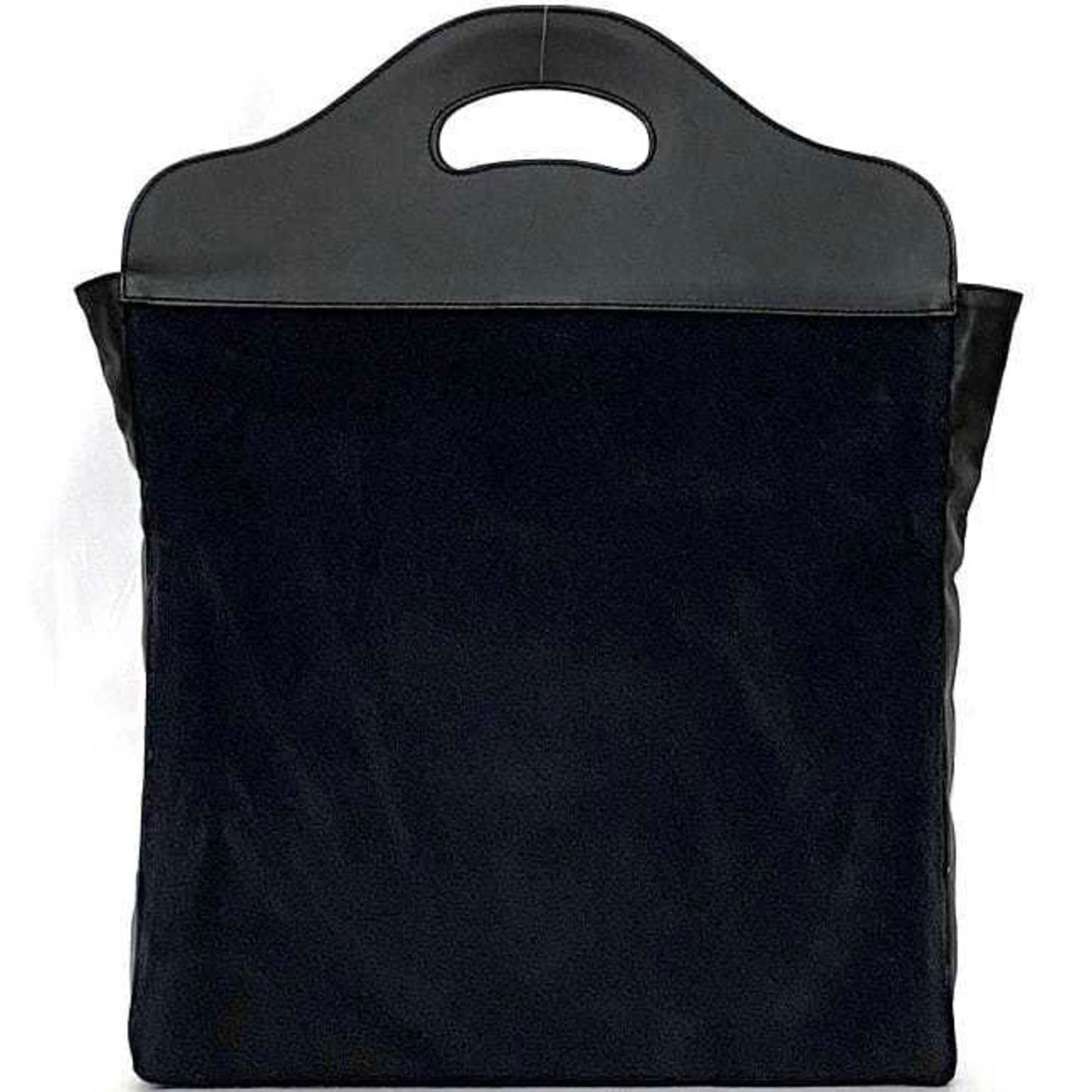 Gucci Black Suede Leather Handbag Tote Bag