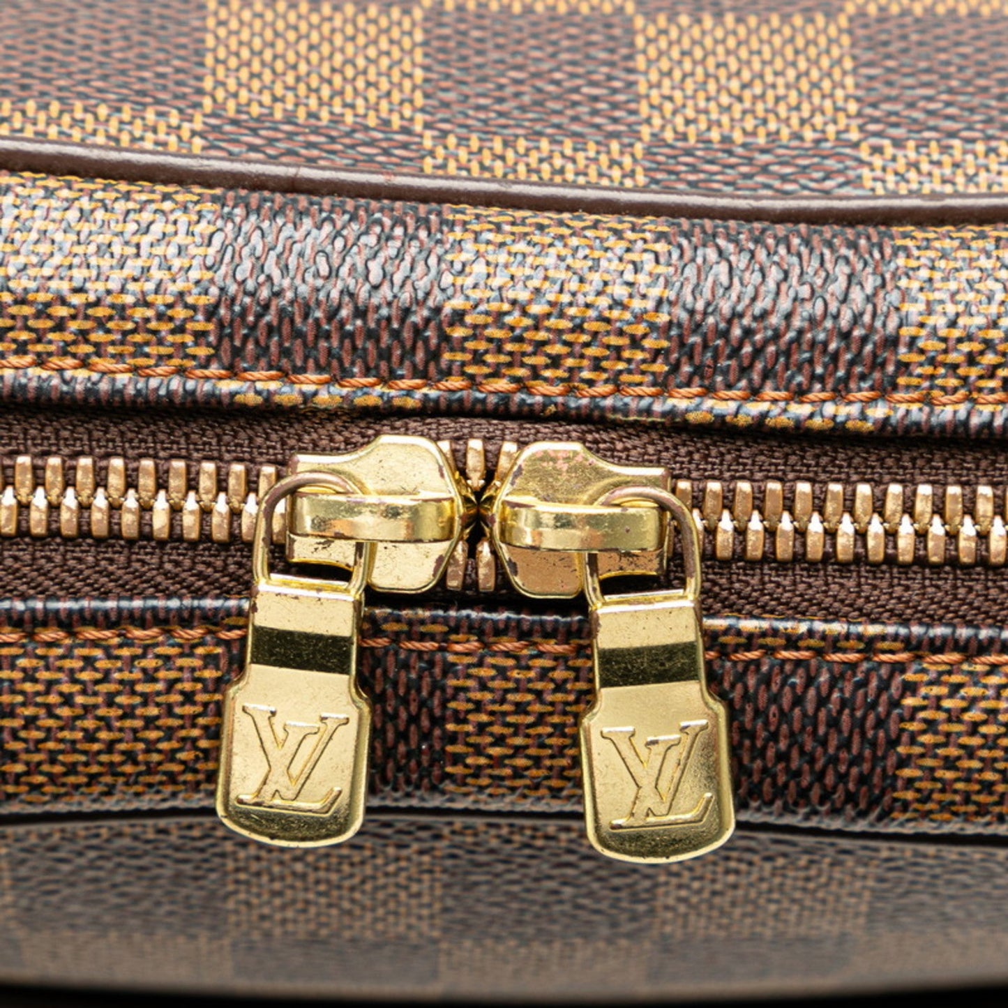 Louis Vuitton Brown Pvc Leather Pochette Pouch Shoulder Bag