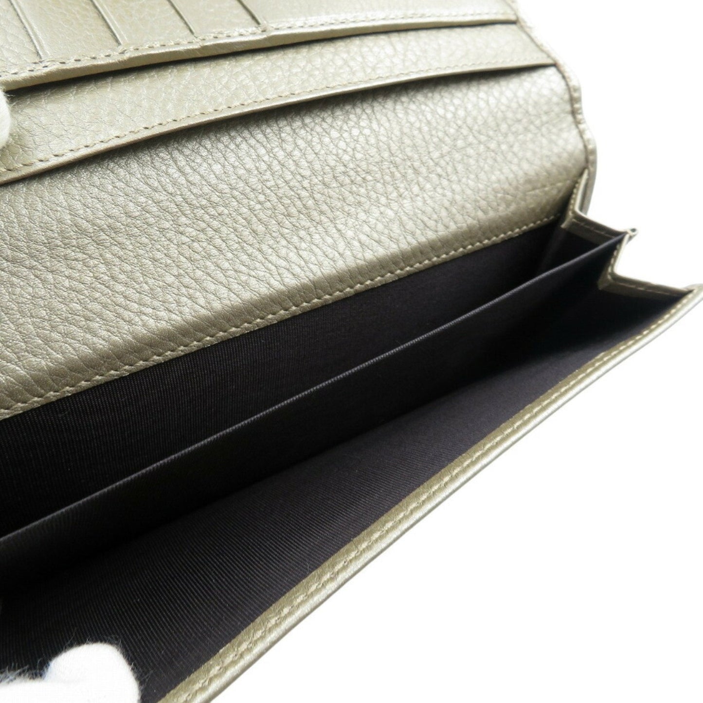 Gucci Champagne Leather Long Wallet (Bi-Fold)