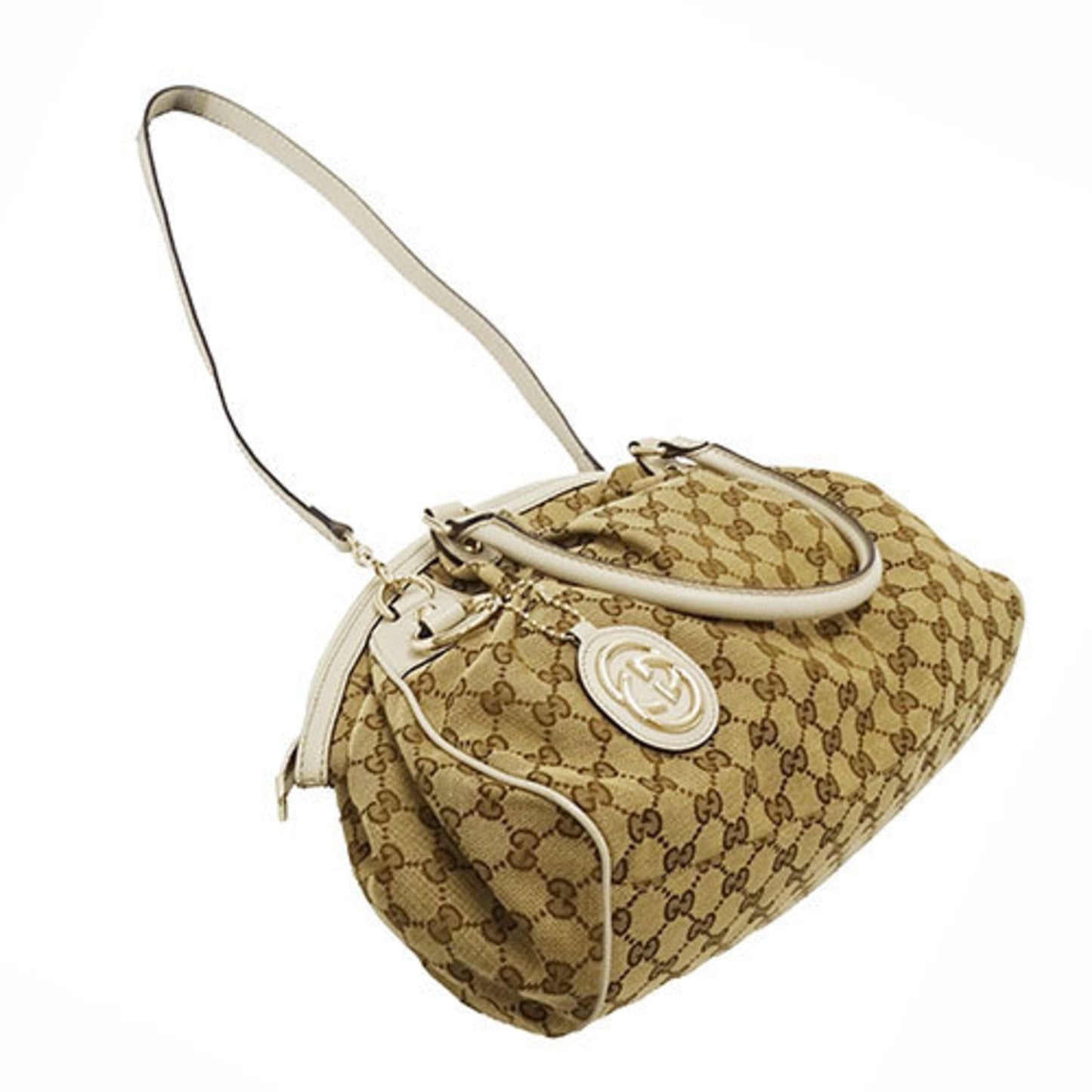 Gucci Beige Gg Canvas Handbag Shoulder Bag