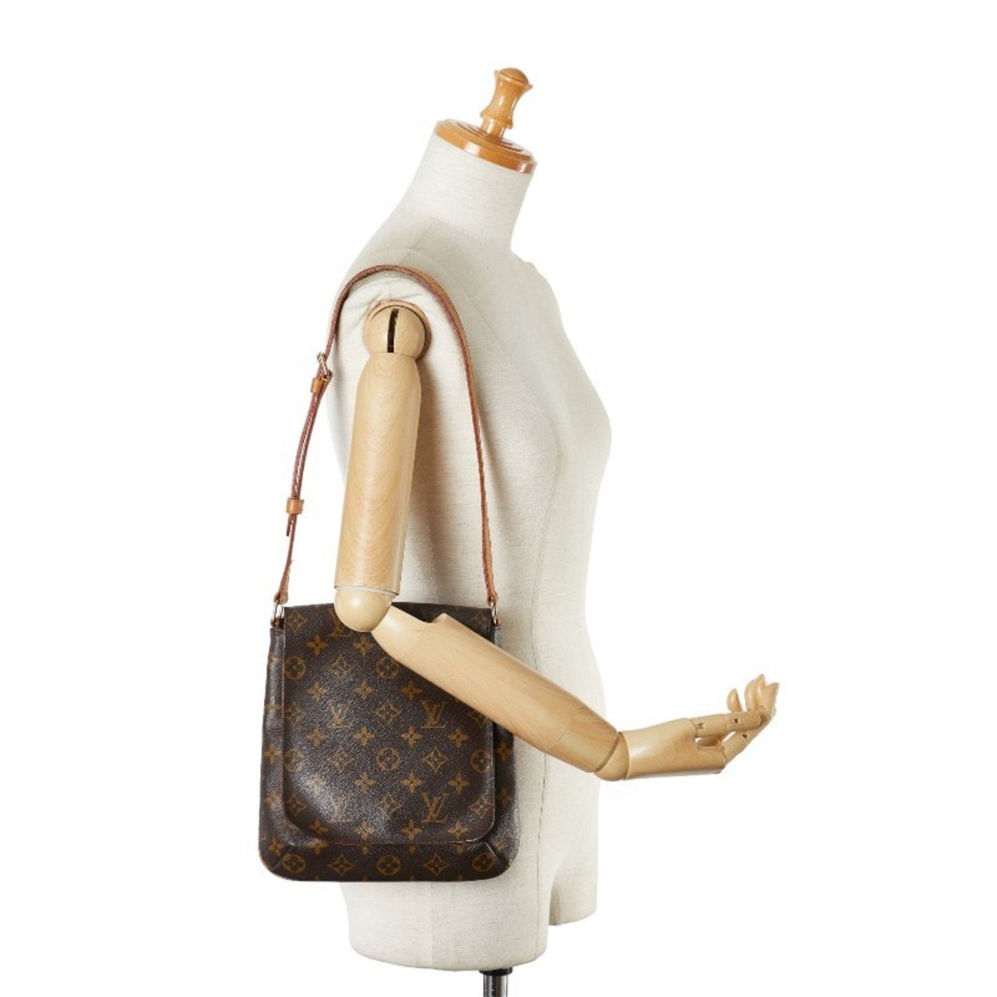 Louis Vuitton Brown Pvc Leather Shoulder Bag