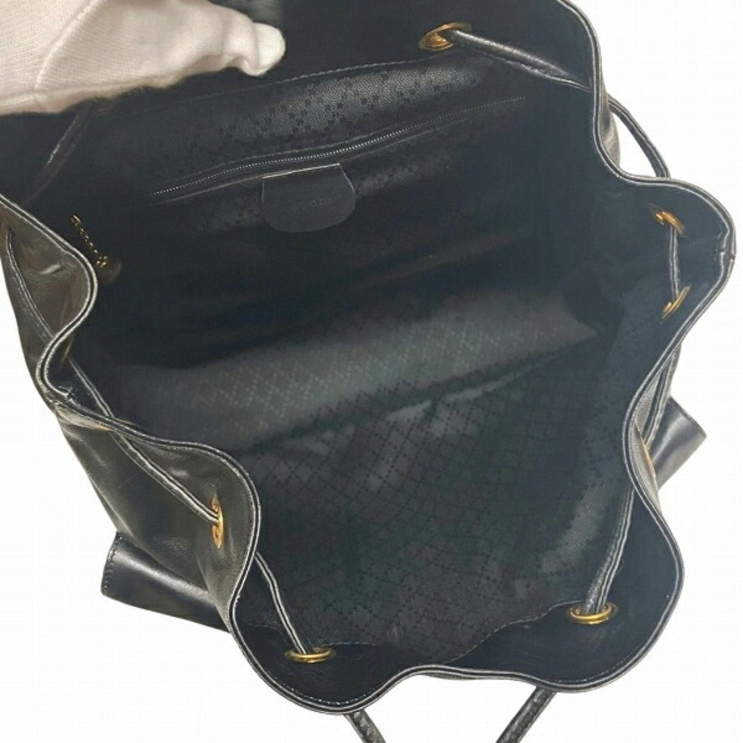 Gucci Black Bamboo Backpack