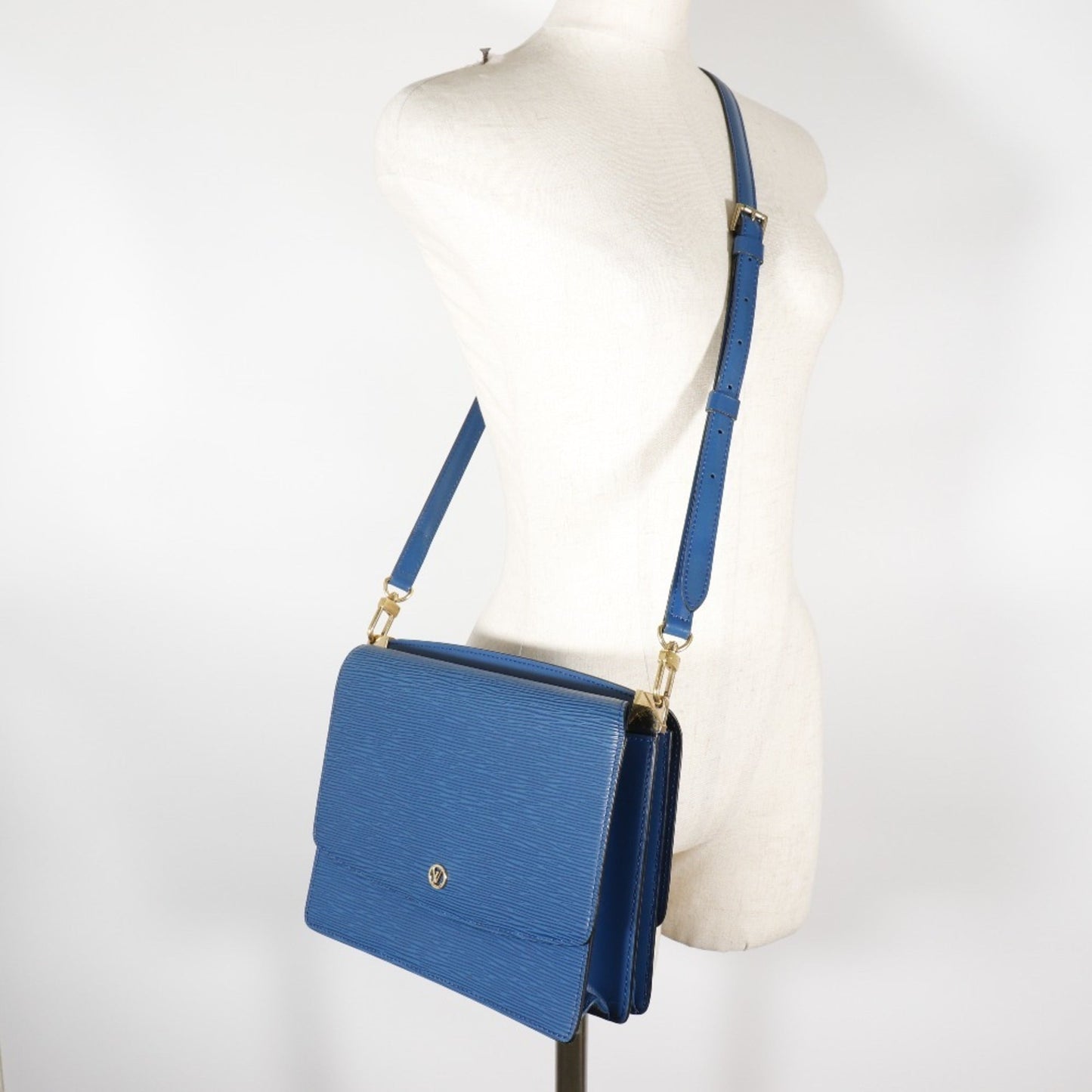 Louis Vuitton Blue Epi Leather Shoulder Bag