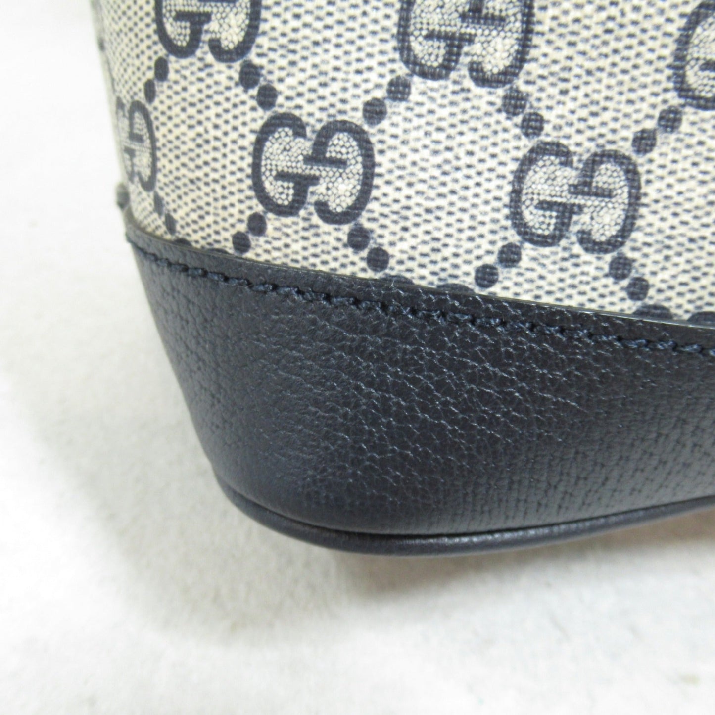 Gucci Gg Canvas Beige Black Gg Canvas Leather Tote Bag