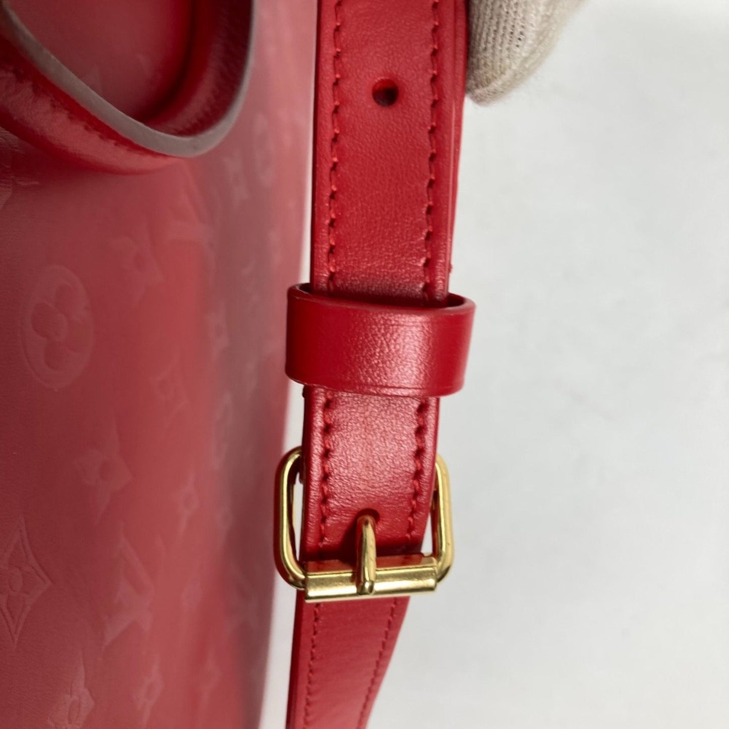 Louis Vuitton Red Leather Shoulder Bag