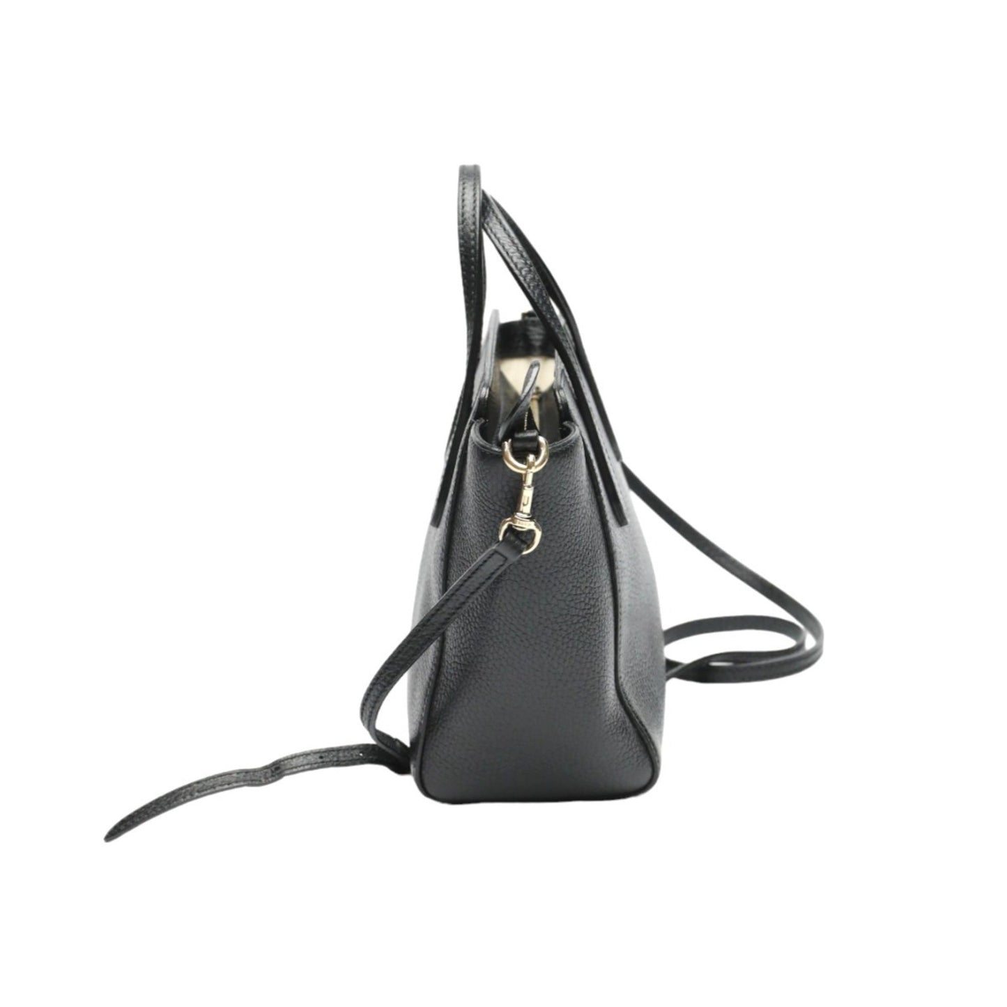 Gucci Black Leather Tote Bag