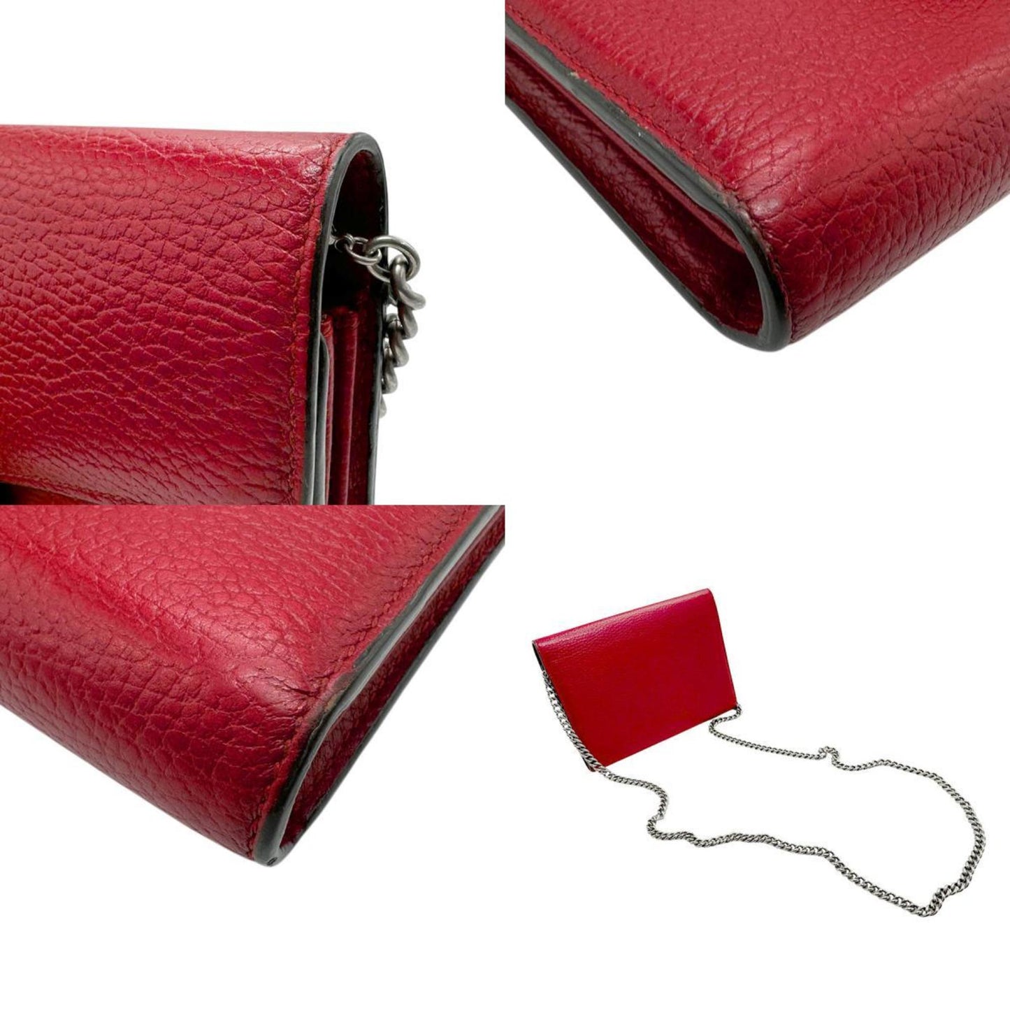 Gucci Dark Red Leather Shoulder Bag