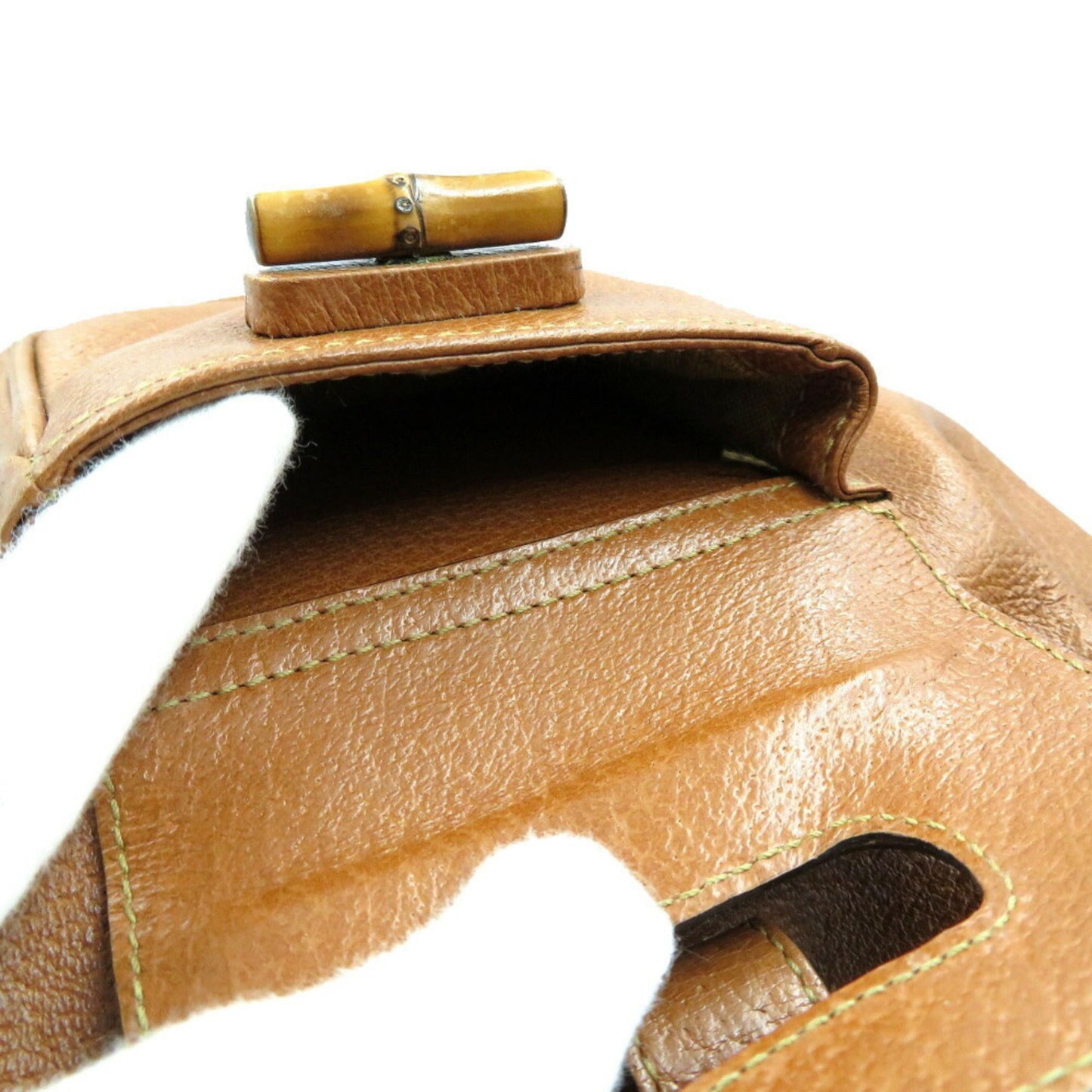Gucci Bamboo Brown Bamboo Leather Backpack