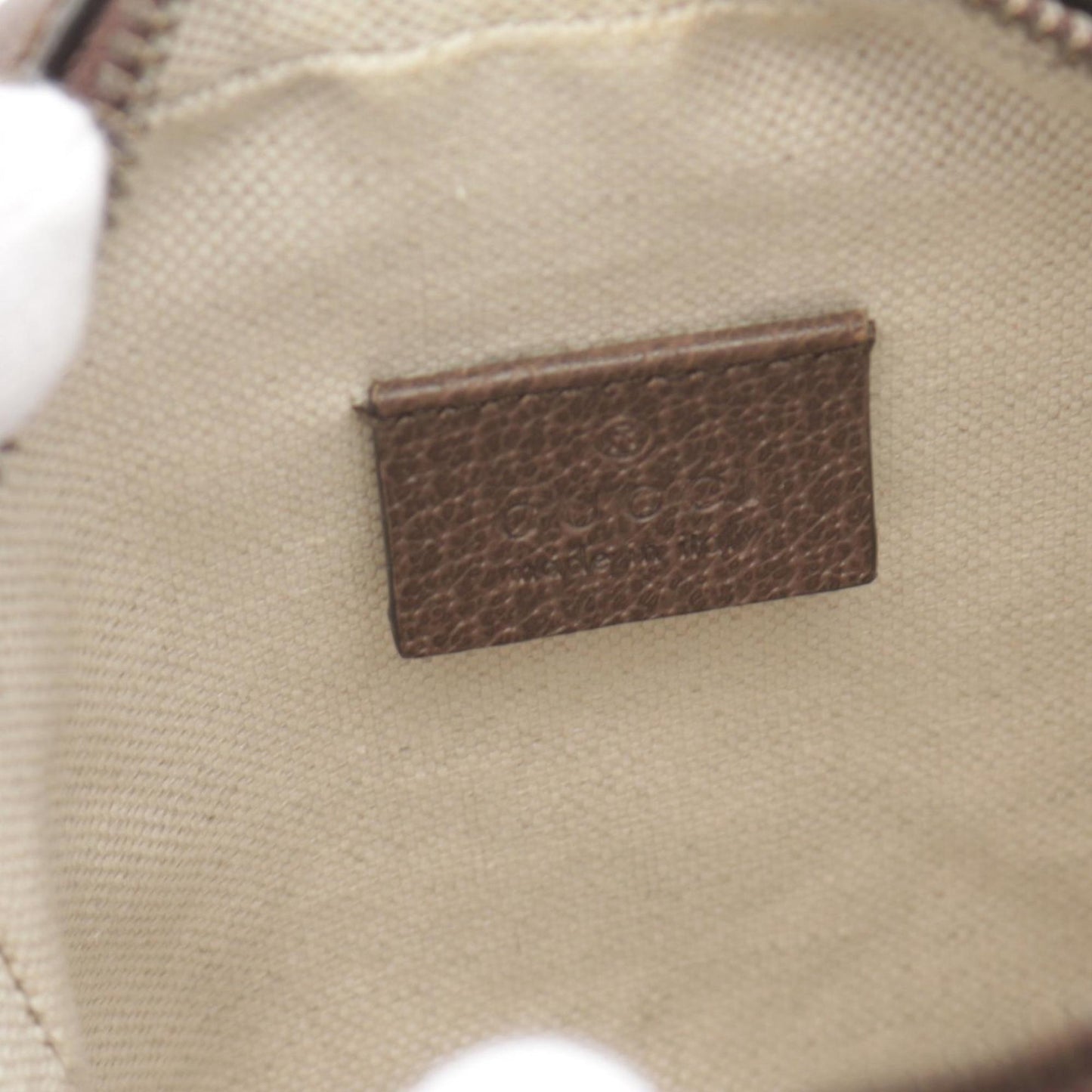 Gucci Beige Brown Coated Canvas Leather Shoulder Bag