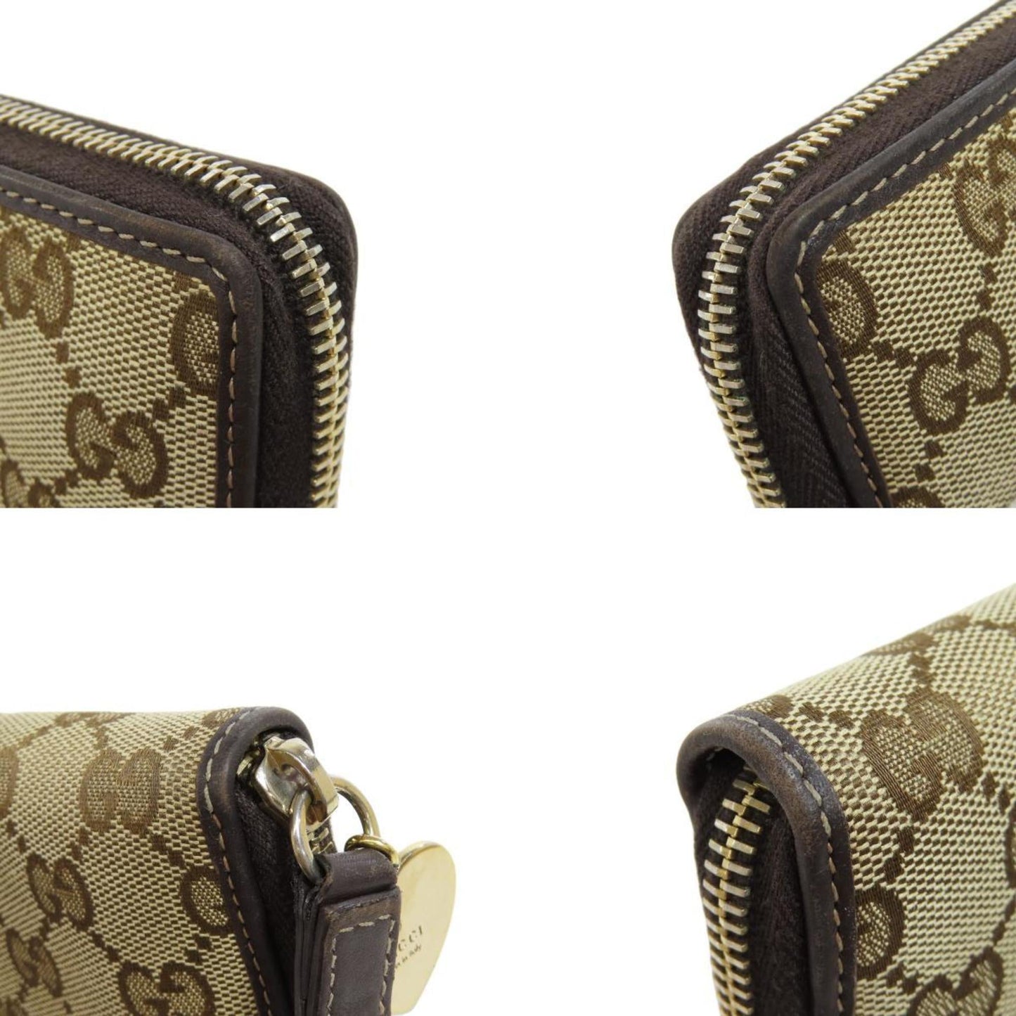 Gucci Brown Canvas Long Wallet (Bi-Fold)