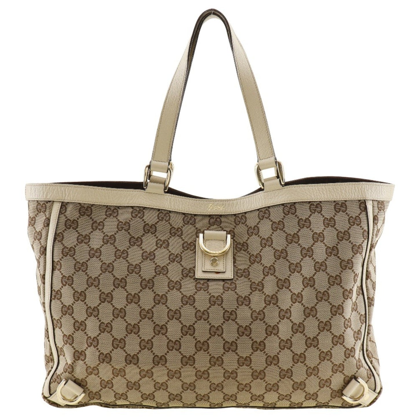 Gucci Abbey Brown Gg Canvas Tote Bag ()