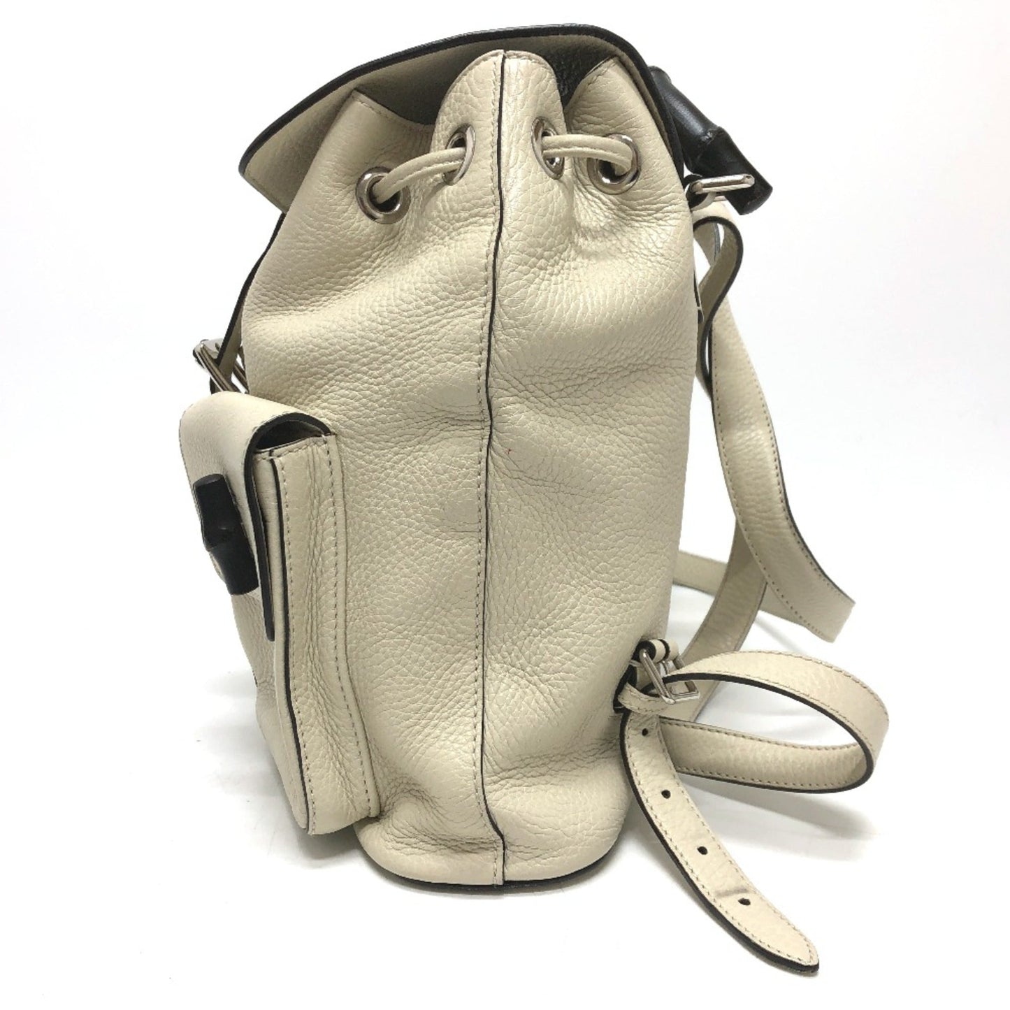 Gucci White Leather Backpack