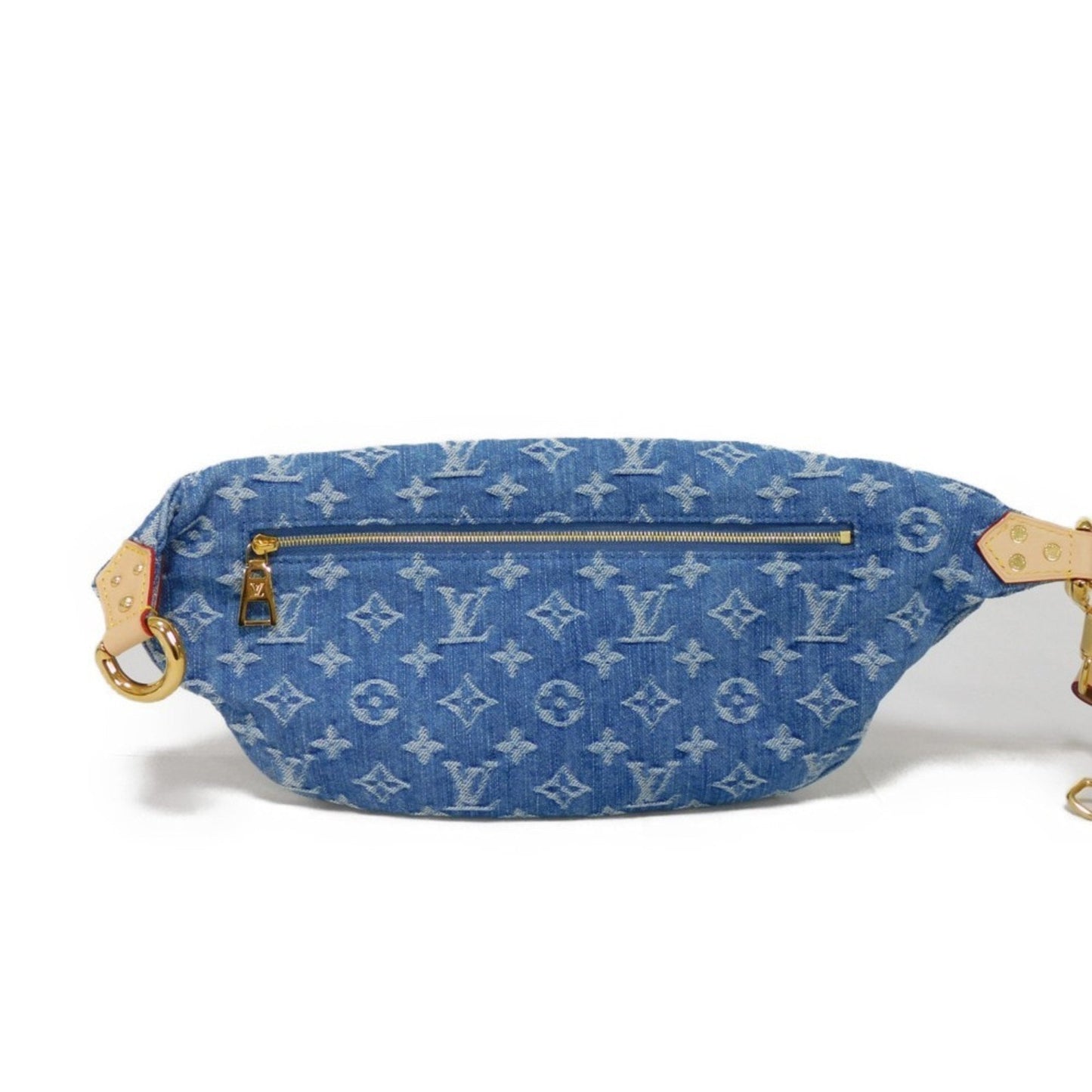 Louis Vuitton Blue Monogram Denim Canvas Leather Shoulder Bag Sling Bag