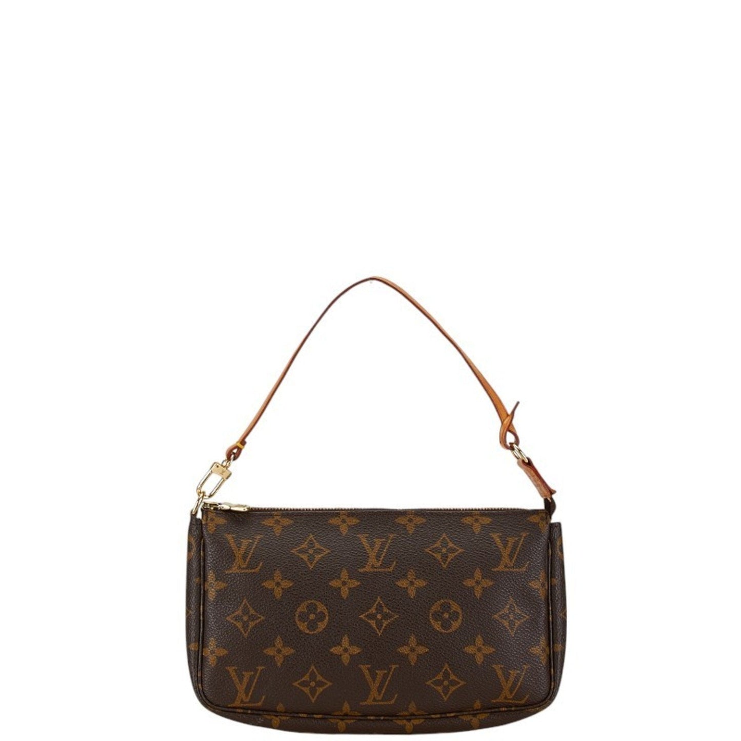 Louis Vuitton Brown Pvc Leather Pochette Shoulder Bag ()