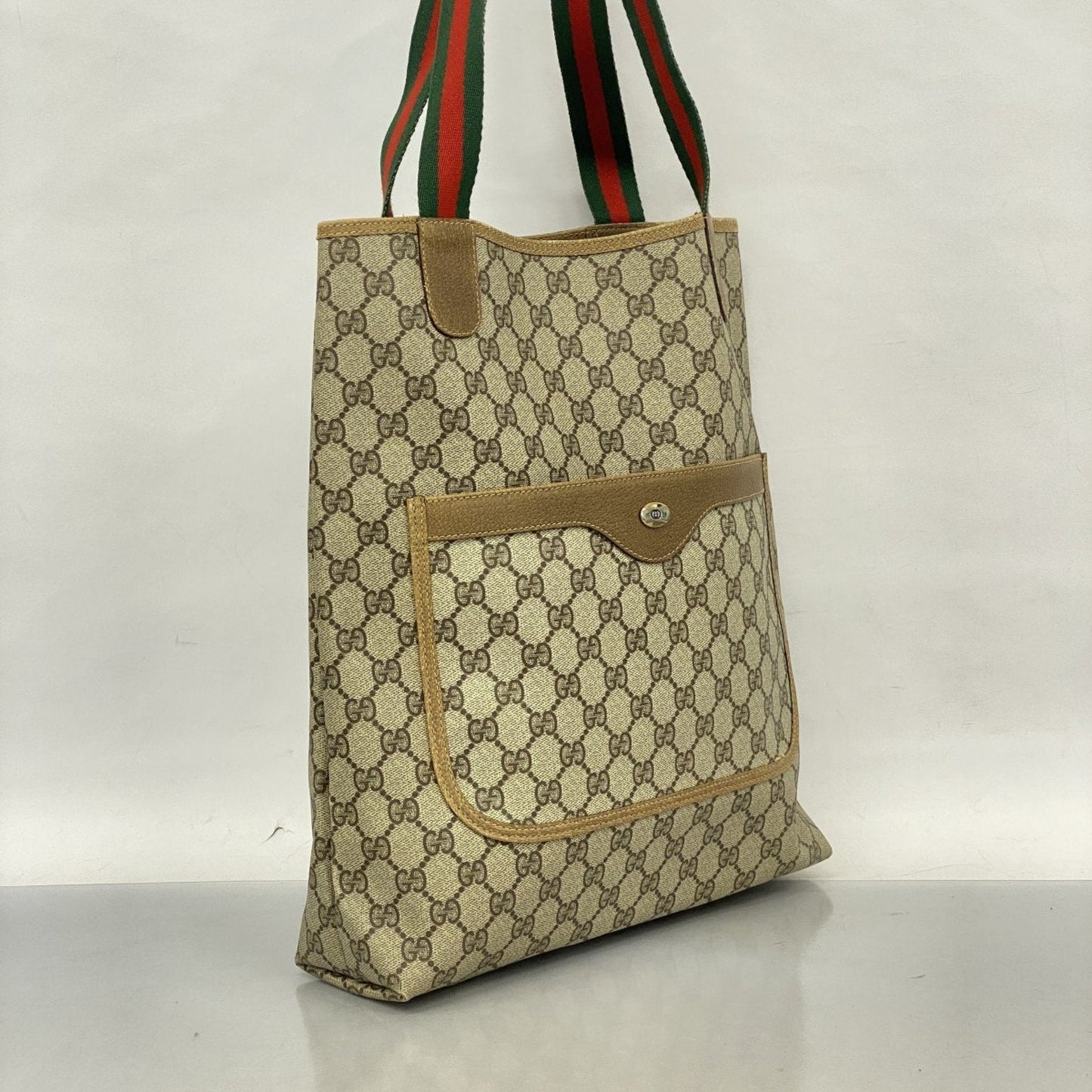 Gucci Brown Pvc Tote Bag