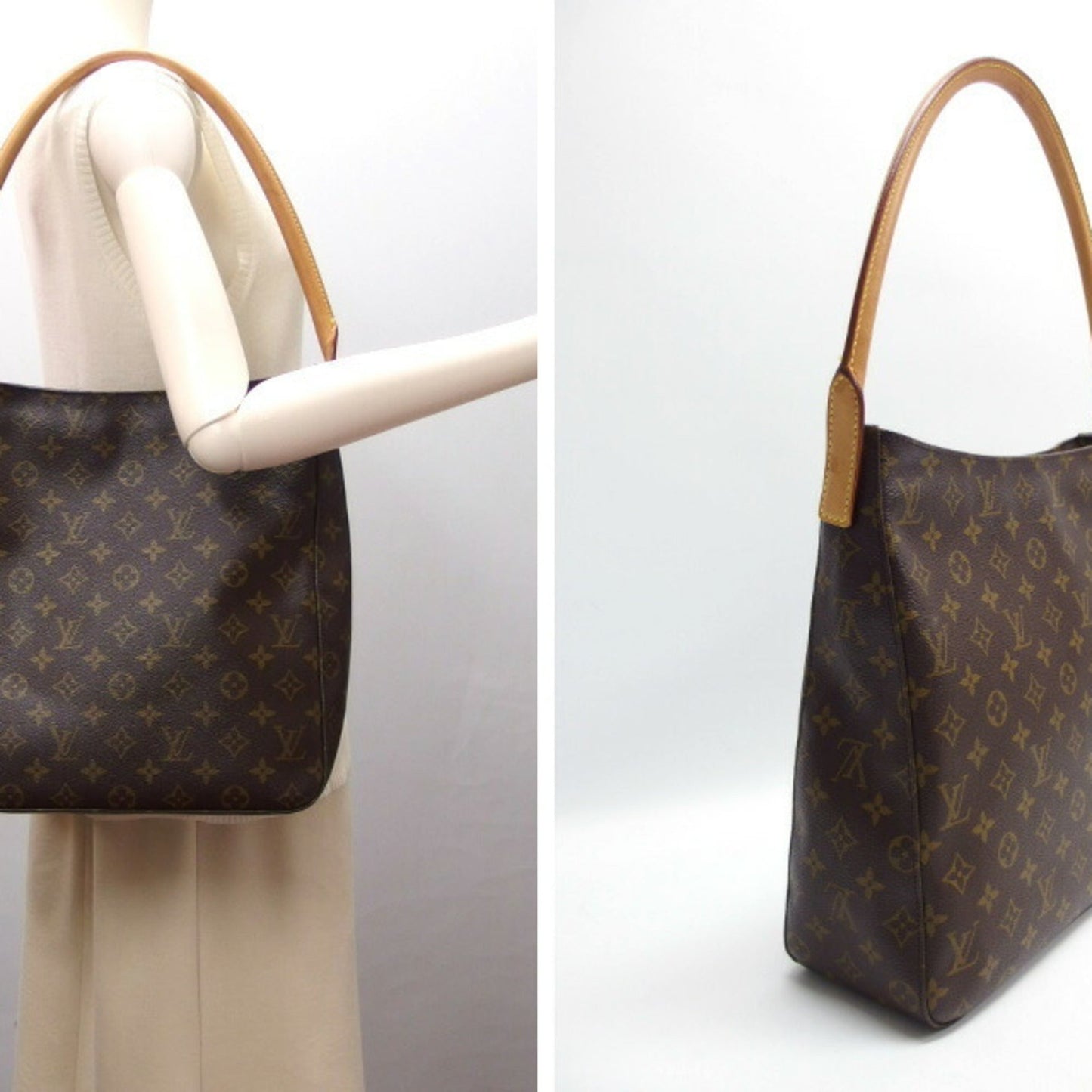 Louis Vuitton Brown Monogram Canvas Shoulder Bag