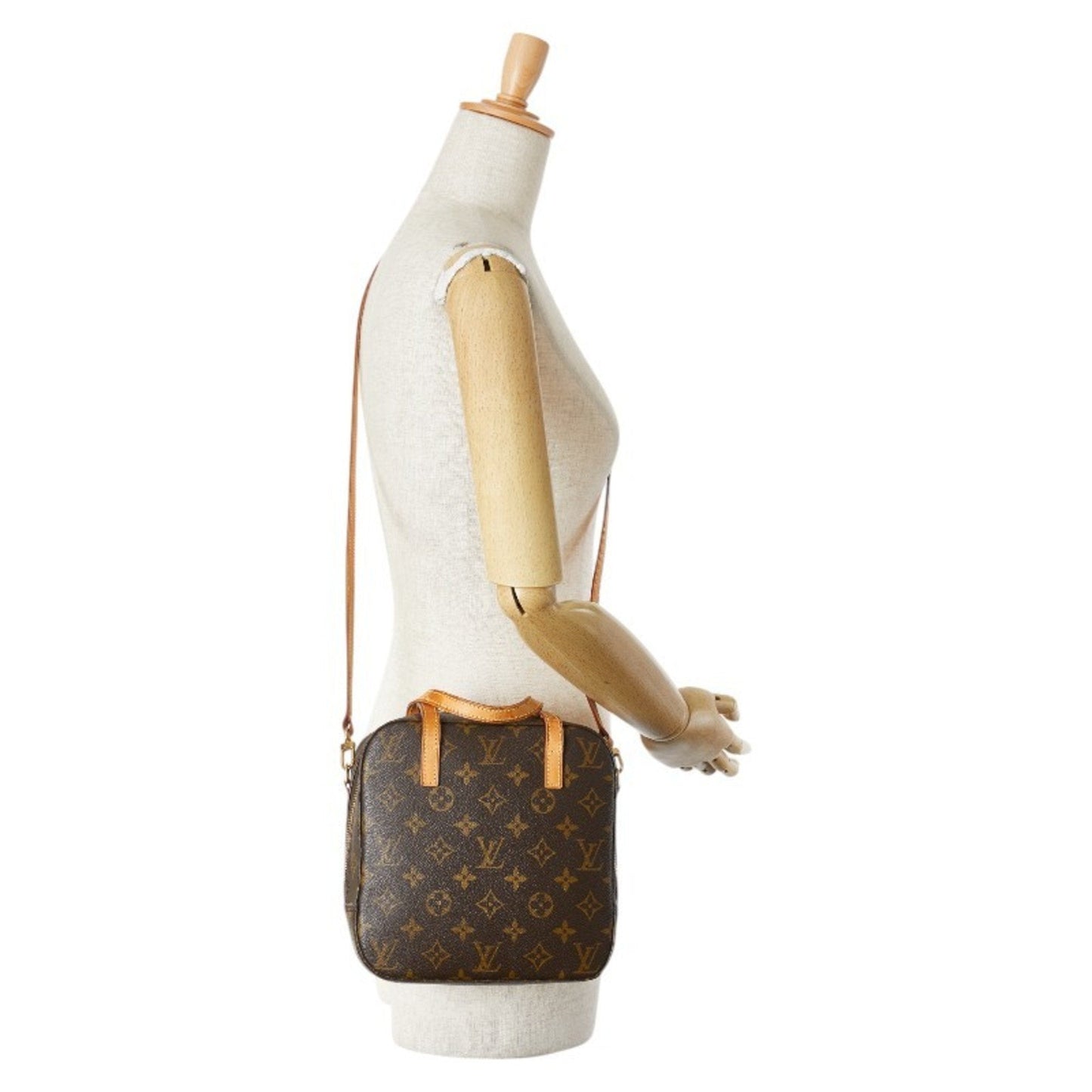 Louis Vuitton Brown Pvc Leather Handbag Shoulder Bag