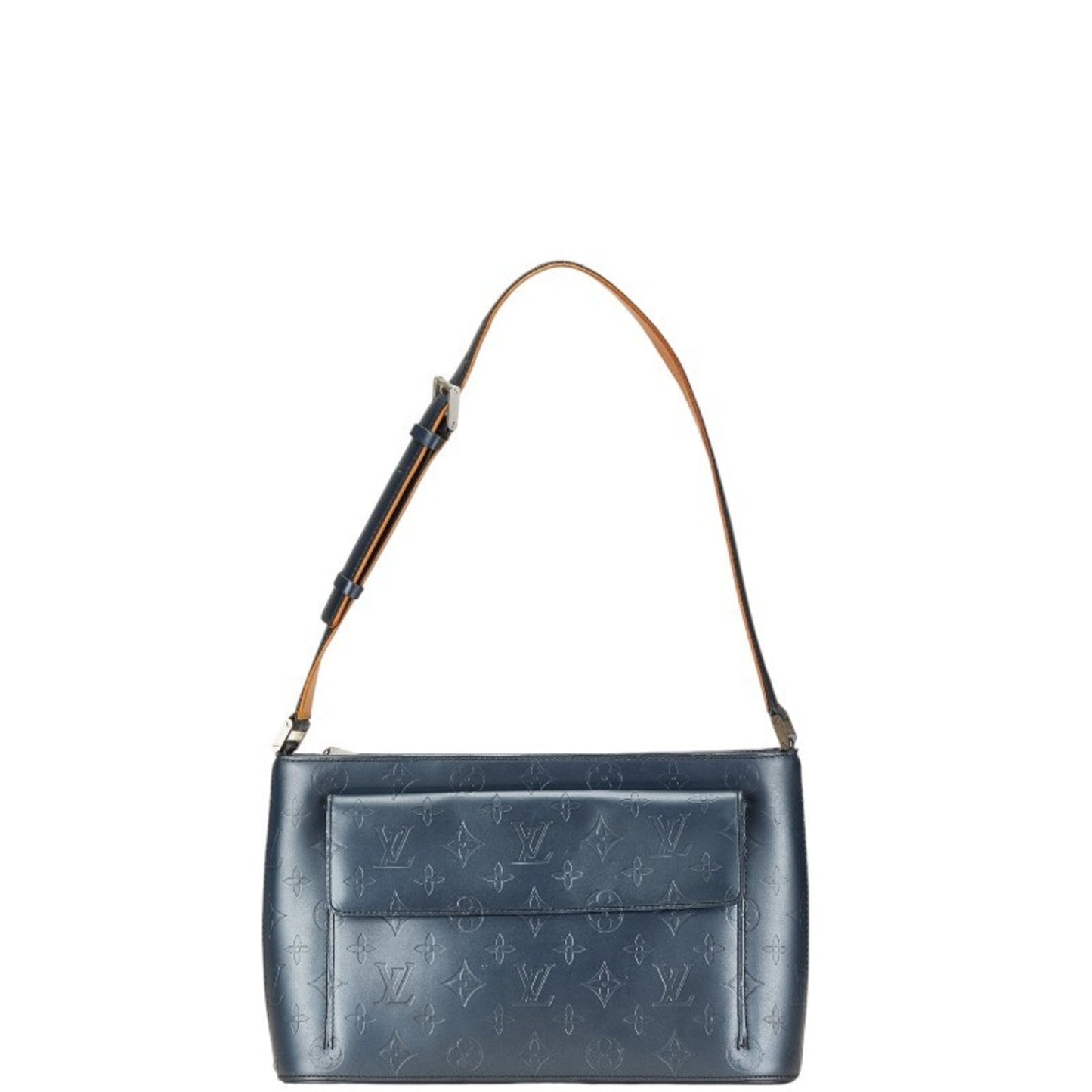 Louis Vuitton Blue Leather Handbag Shoulder Bag ()