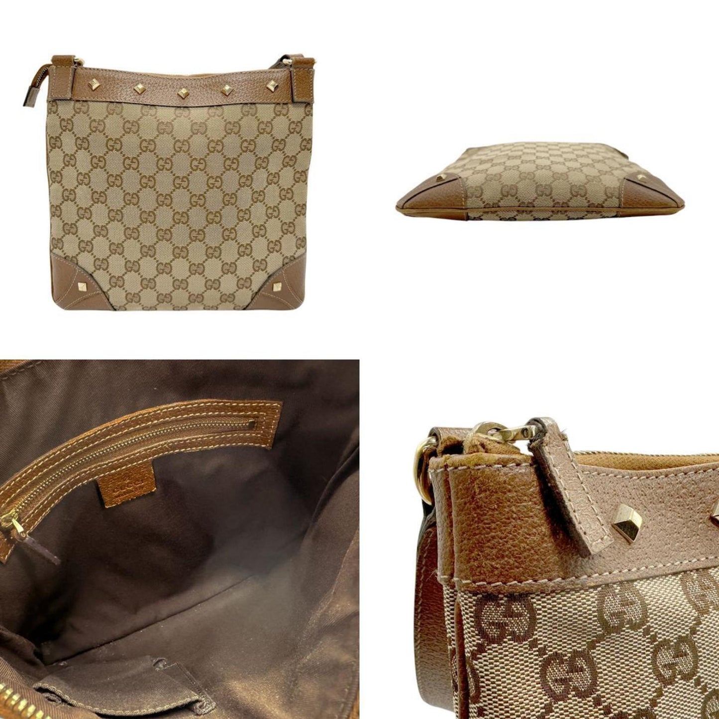 Gucci Brown Gg Canvas Shoulder Bag