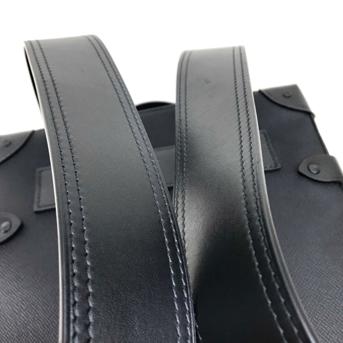 Louis Vuitton Black Leather Backpack