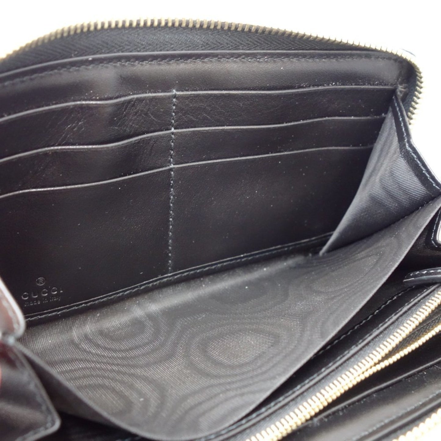 Gucci Black Leather Long Wallet (Bi-Fold)