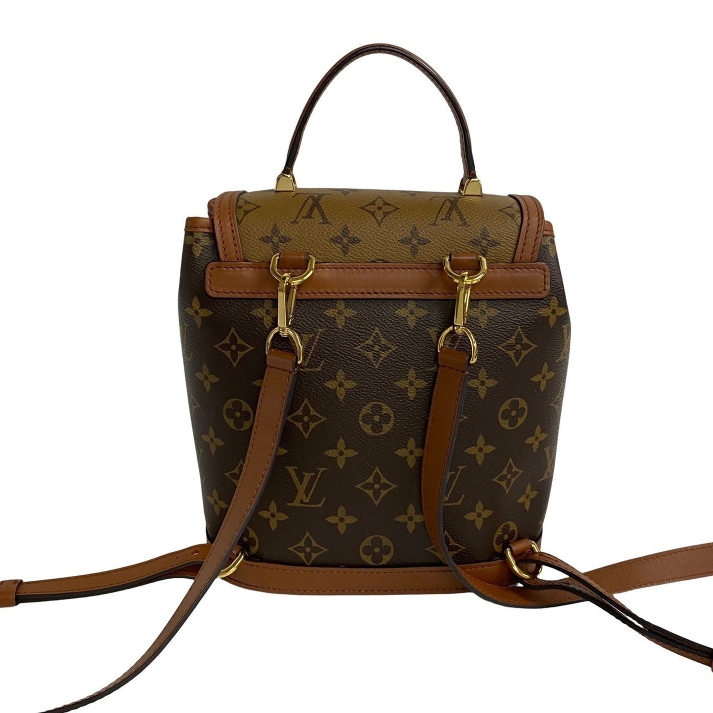 Louis Vuitton Brown Gold Leather Pvc Backpack