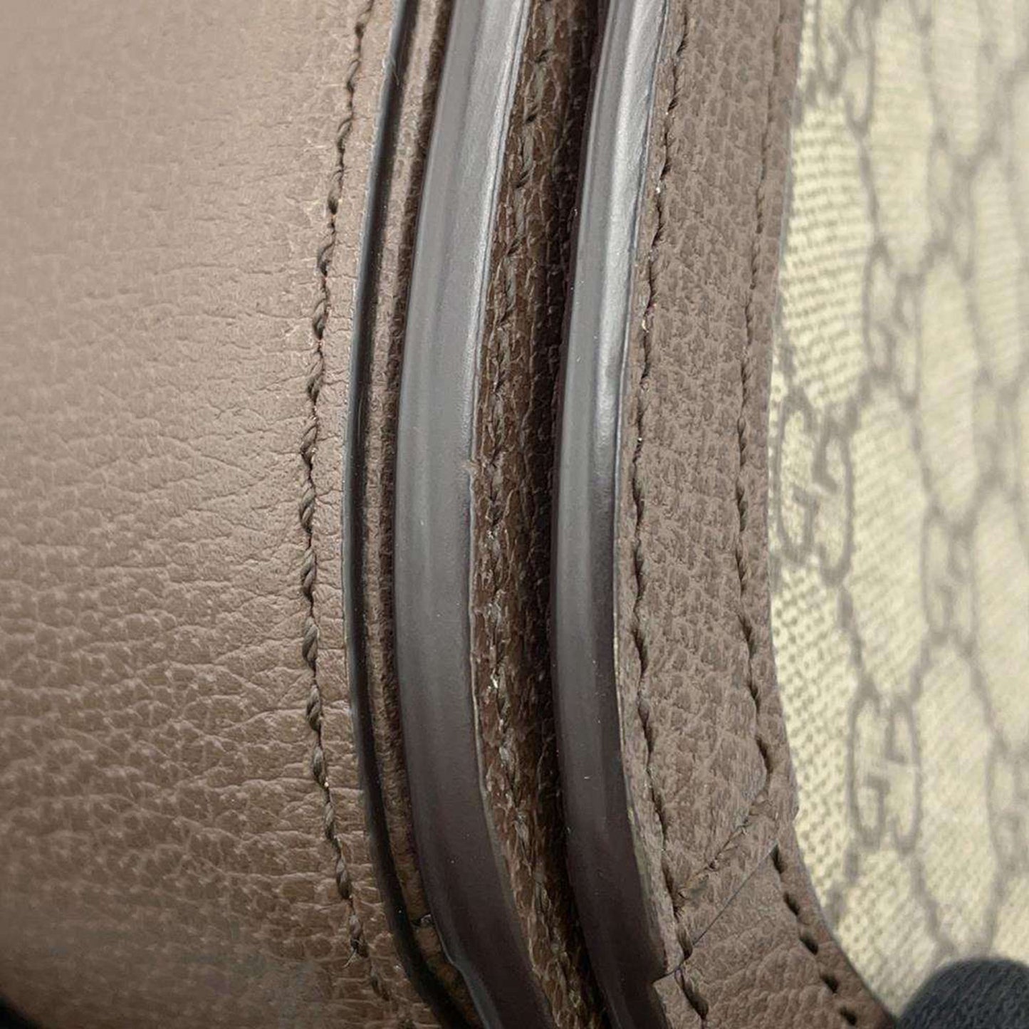 Gucci Beige Brown Pvc Leather Shoulder Bag
