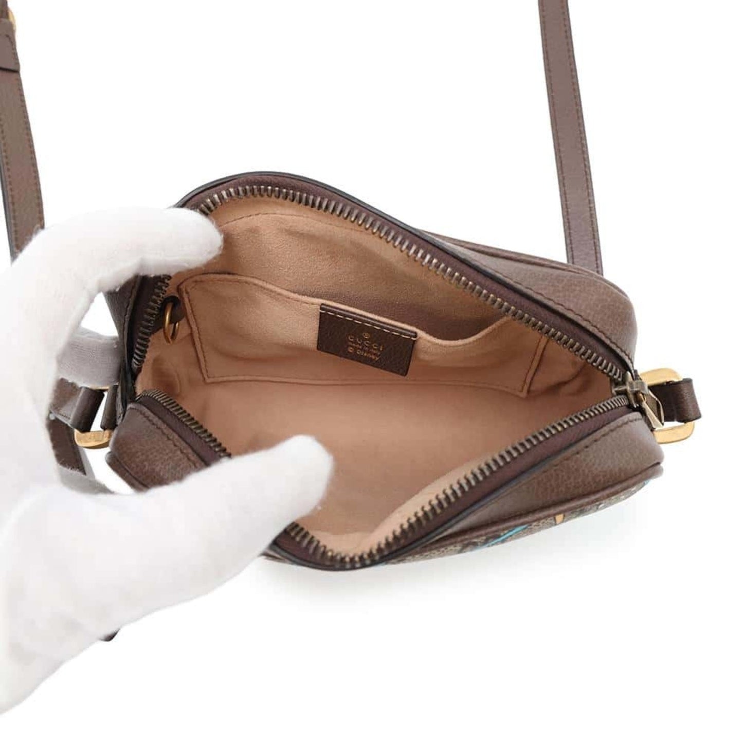 Gucci Beige Brown Gg Supreme Leather Shoulder Bag