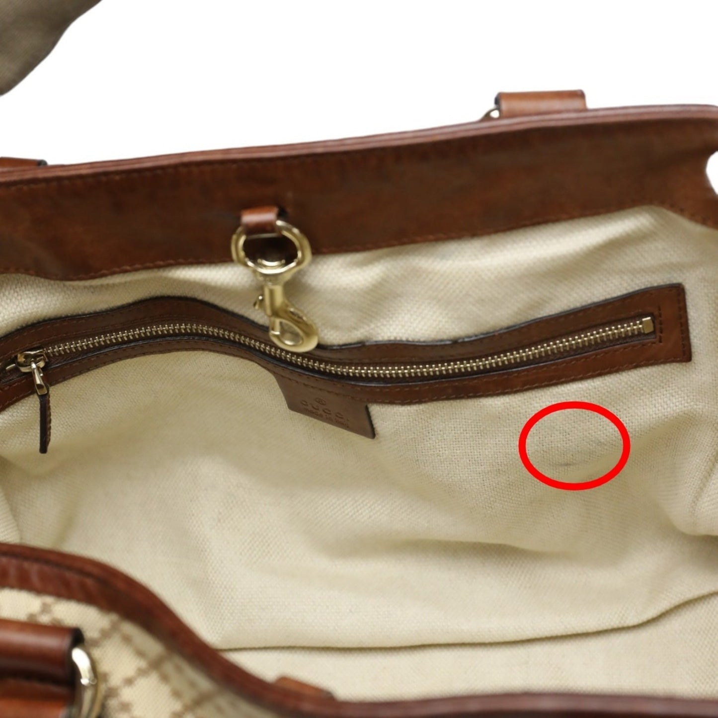 Gucci Brown Canvas Shoulder Bag Tote Bag