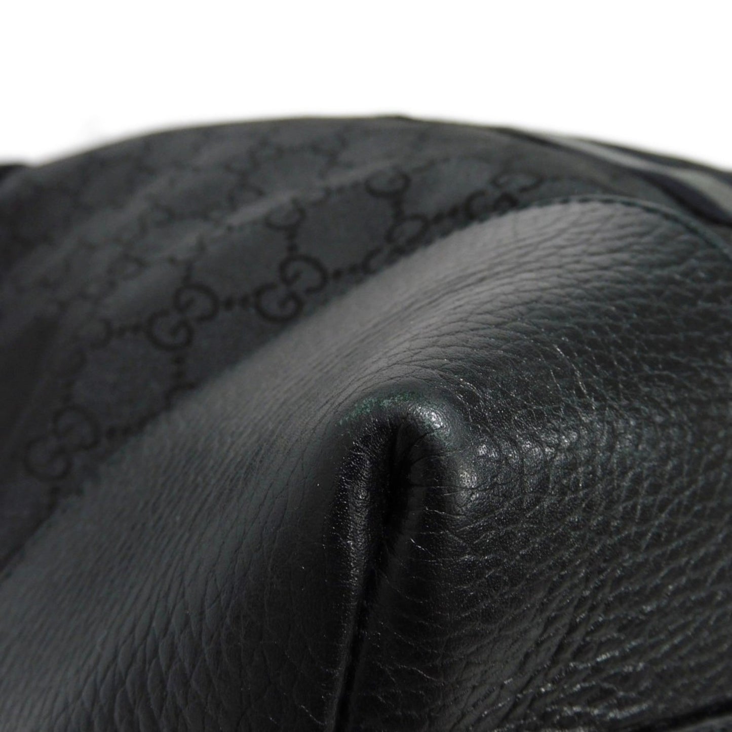 Gucci Black Nylon Canvas Leather Boston Bag Handbag Shoulder Bag