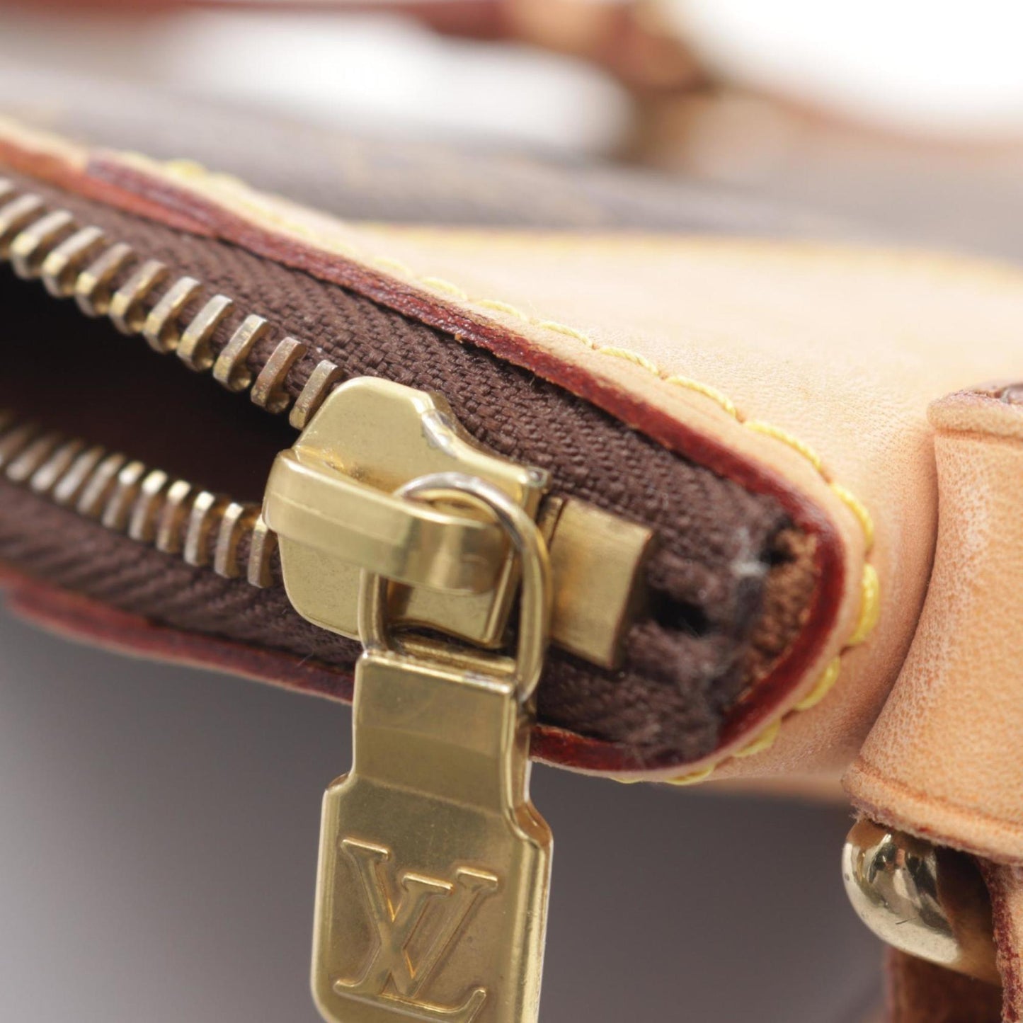 Louis Vuitton Brown Monogram Coated Canvas Leather Shoulder Bag