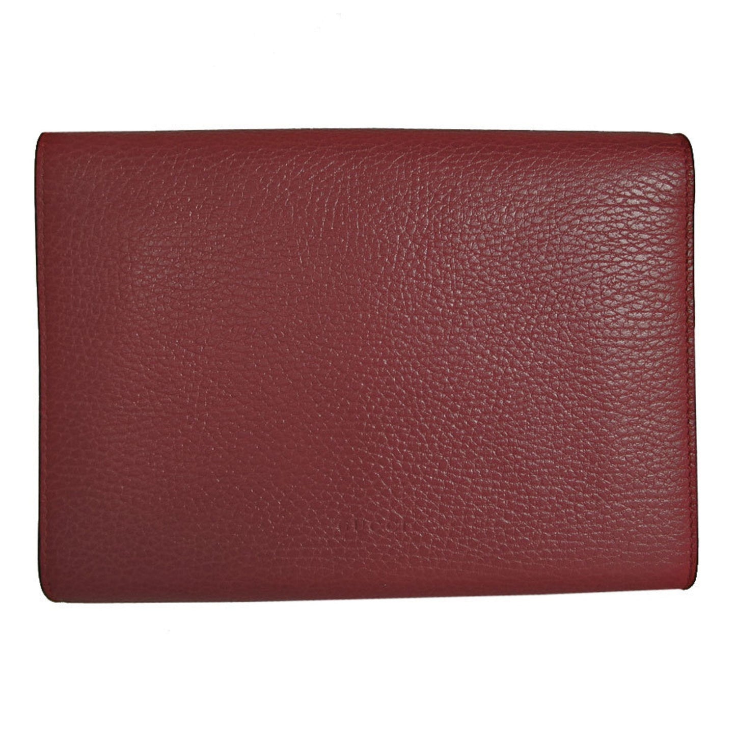 Gucci Dark Red Leather Metal Shoulder Bag