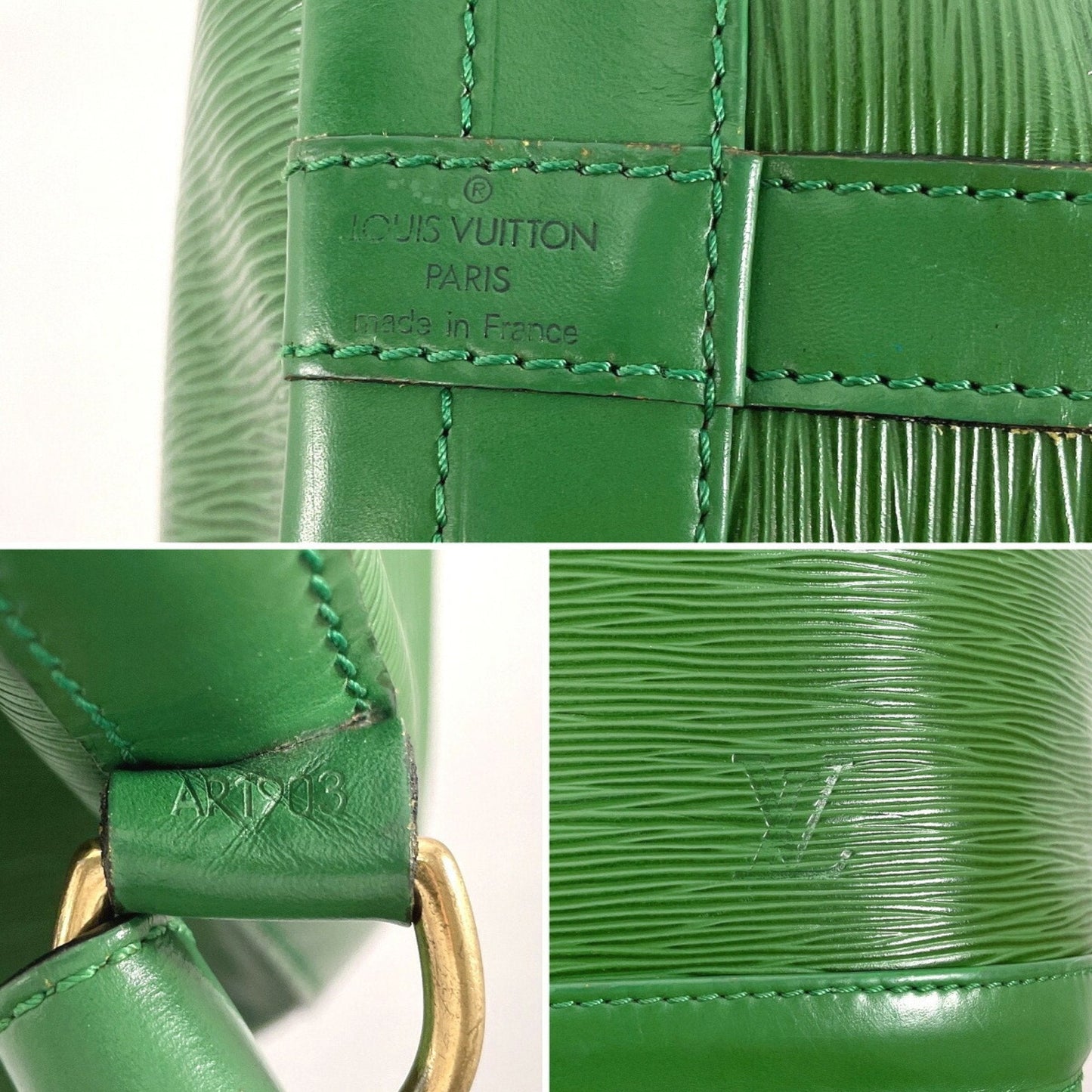 Louis Vuitton Borneo Green Green Epi Leather Shoulder Bag