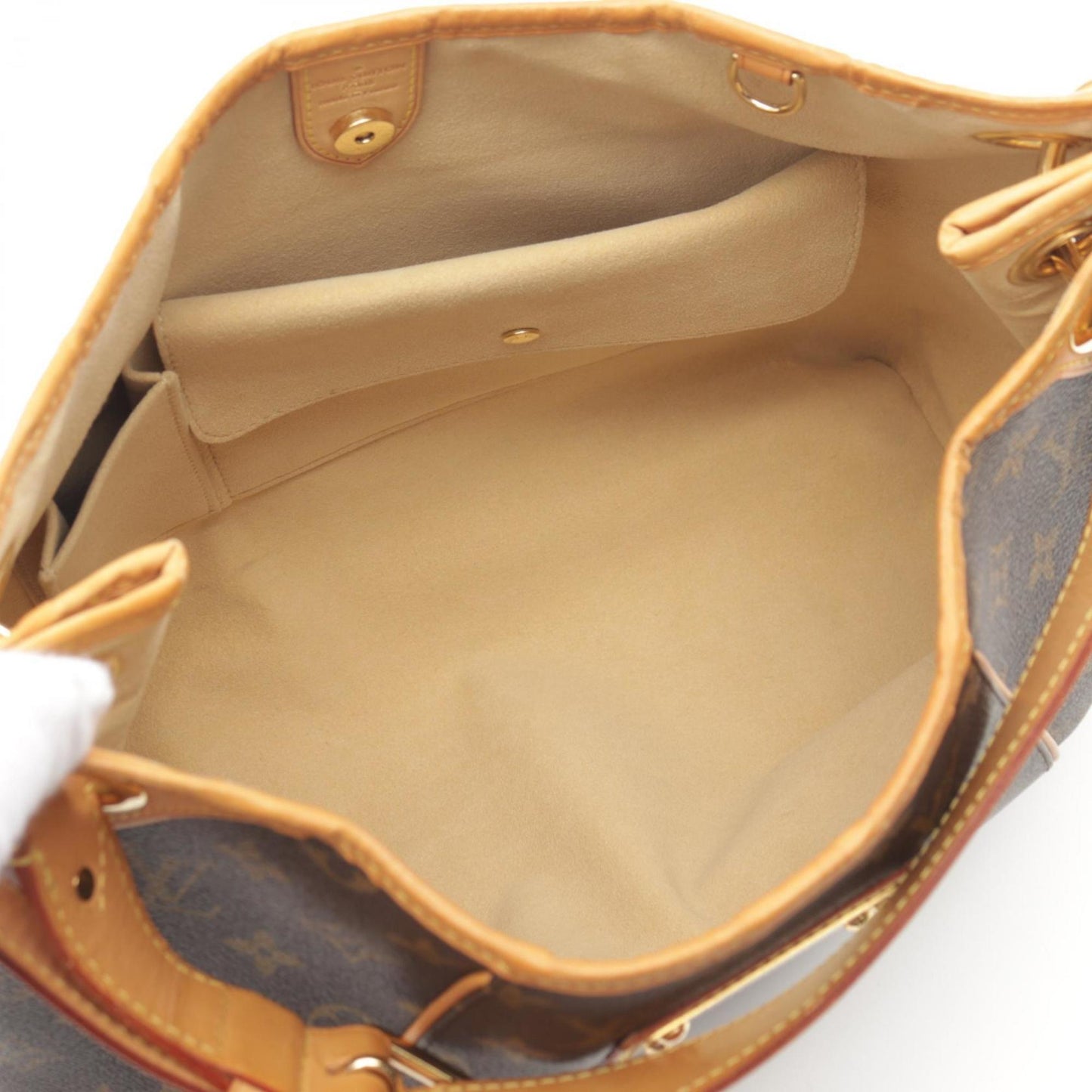 Louis Vuitton Brown Coated Canvas Leather Shoulder Bag
