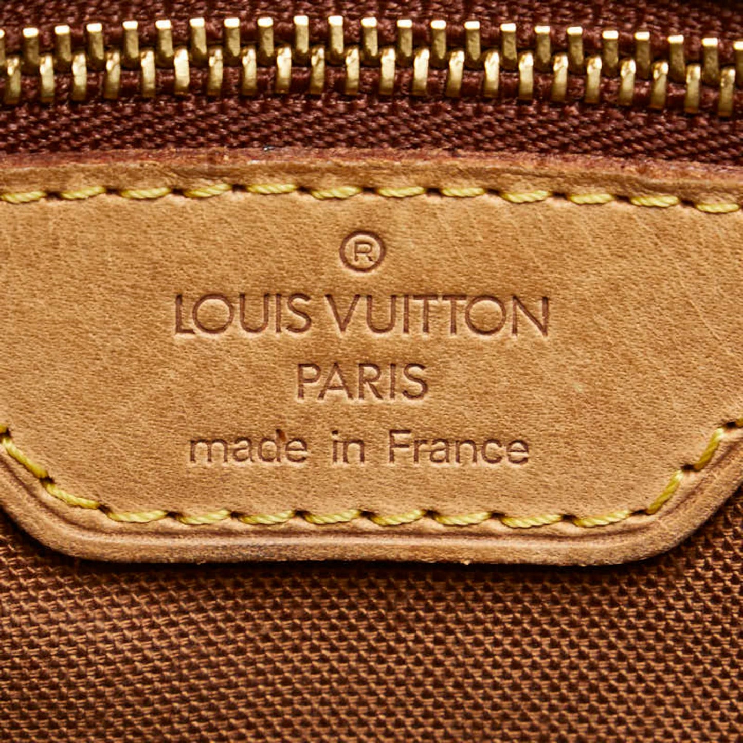 Louis Vuitton Brown Pvc Leather Shoulder Bag Tote Bag