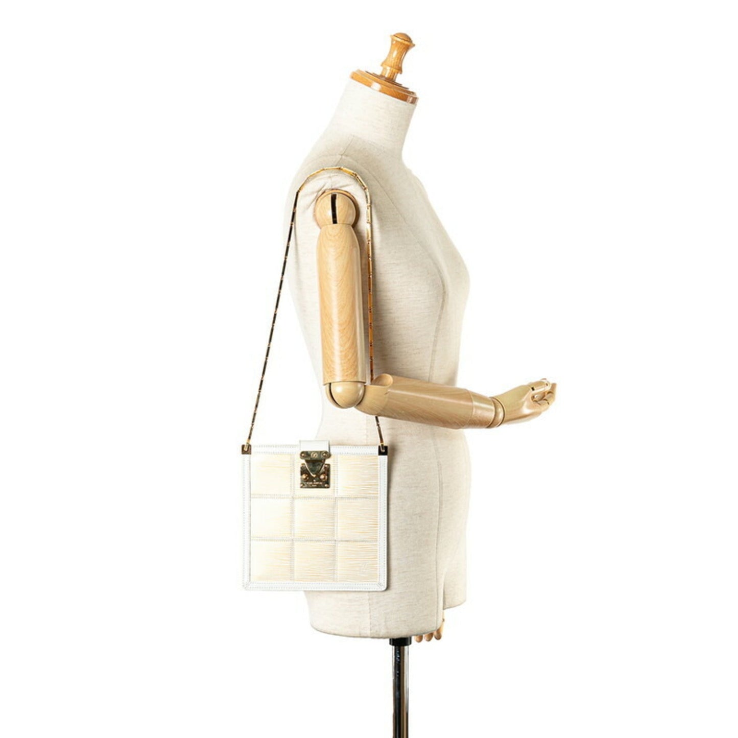 Louis Vuitton Epi Stretch White Leather Shoulder Bag