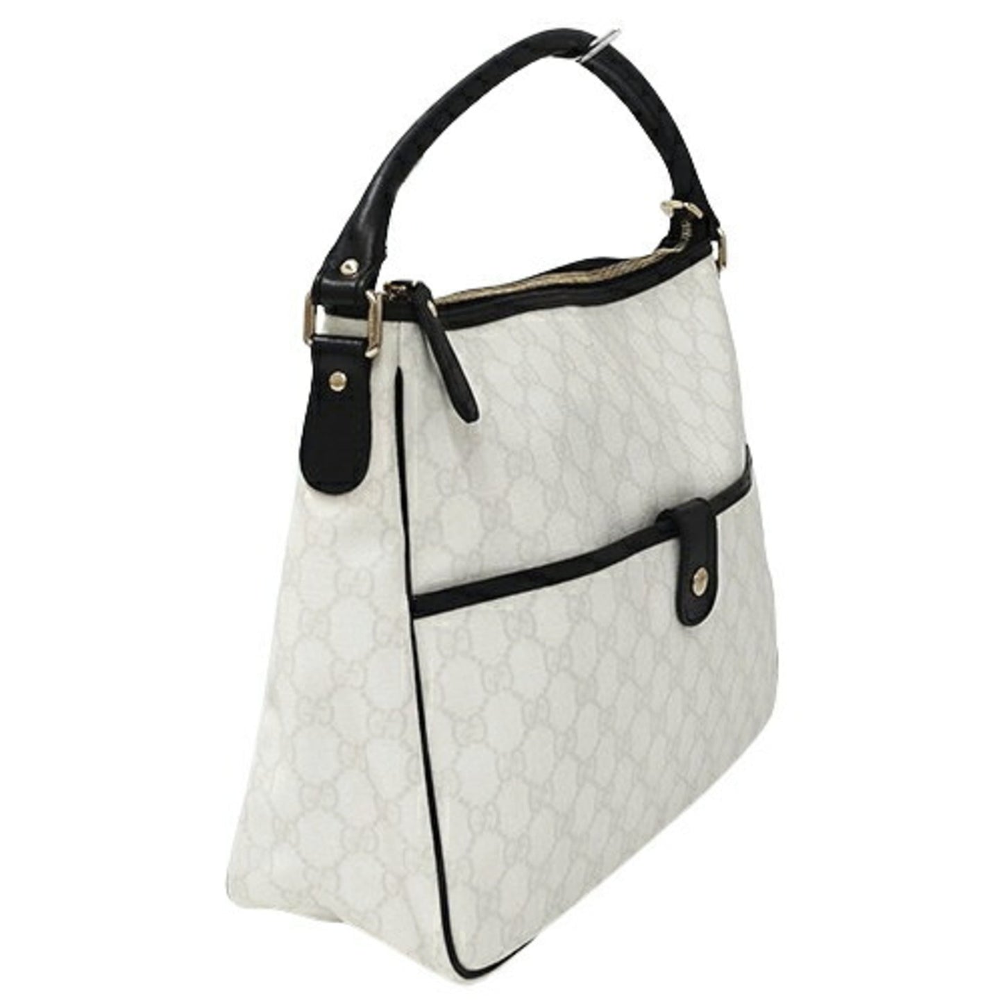 Gucci Black White Gg Supreme Shoulder Bag