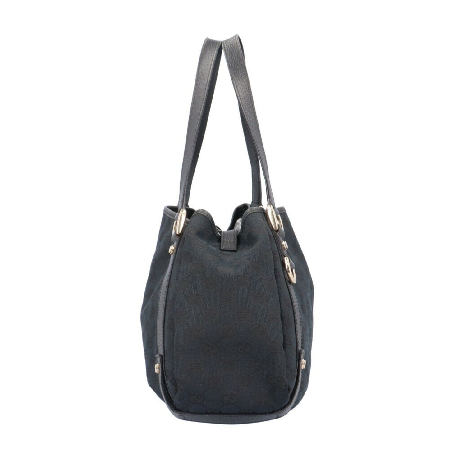 Gucci Abbey Black Gg Canvas Tote Bag