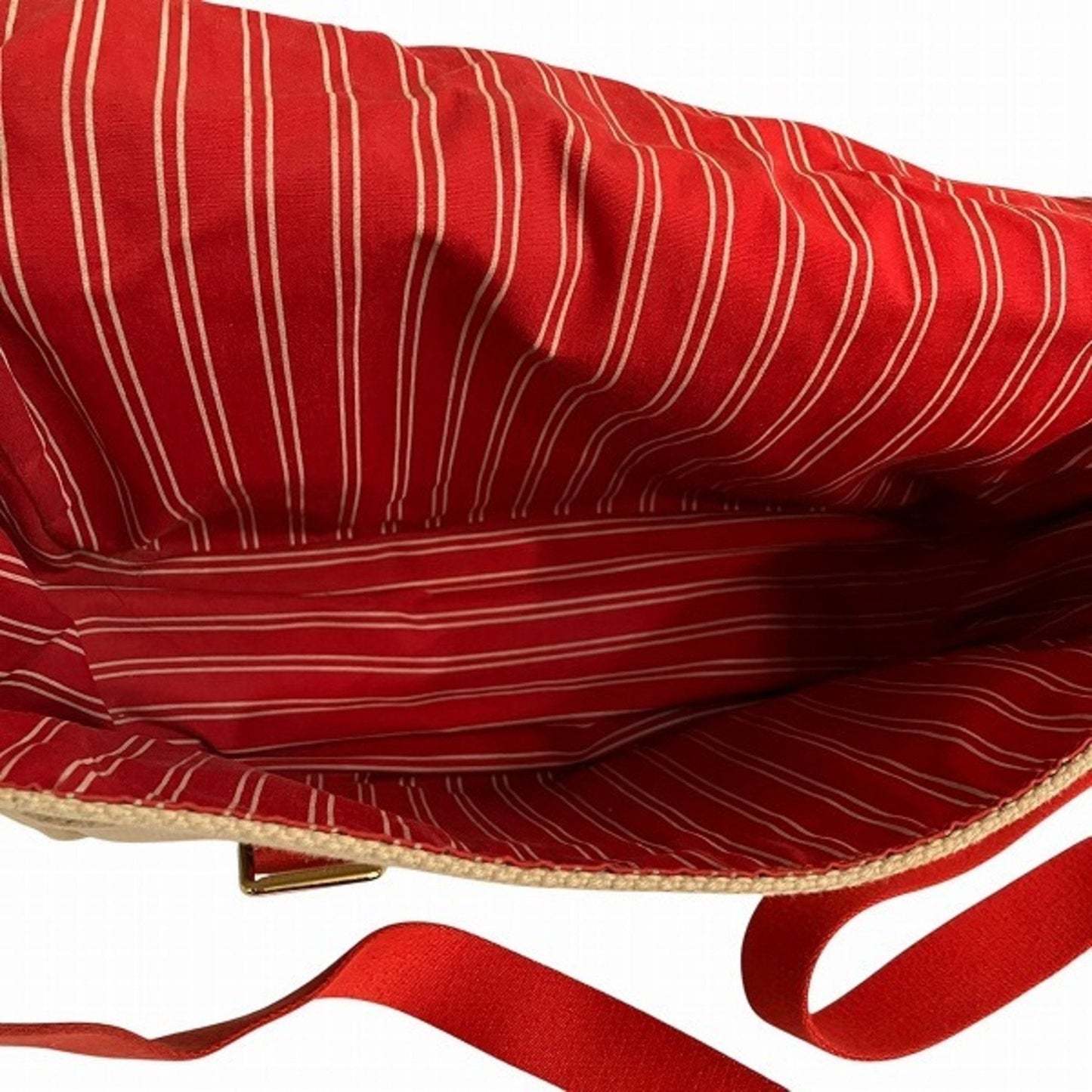 Louis Vuitton Beige Red Color Canvas Shoulder Bag