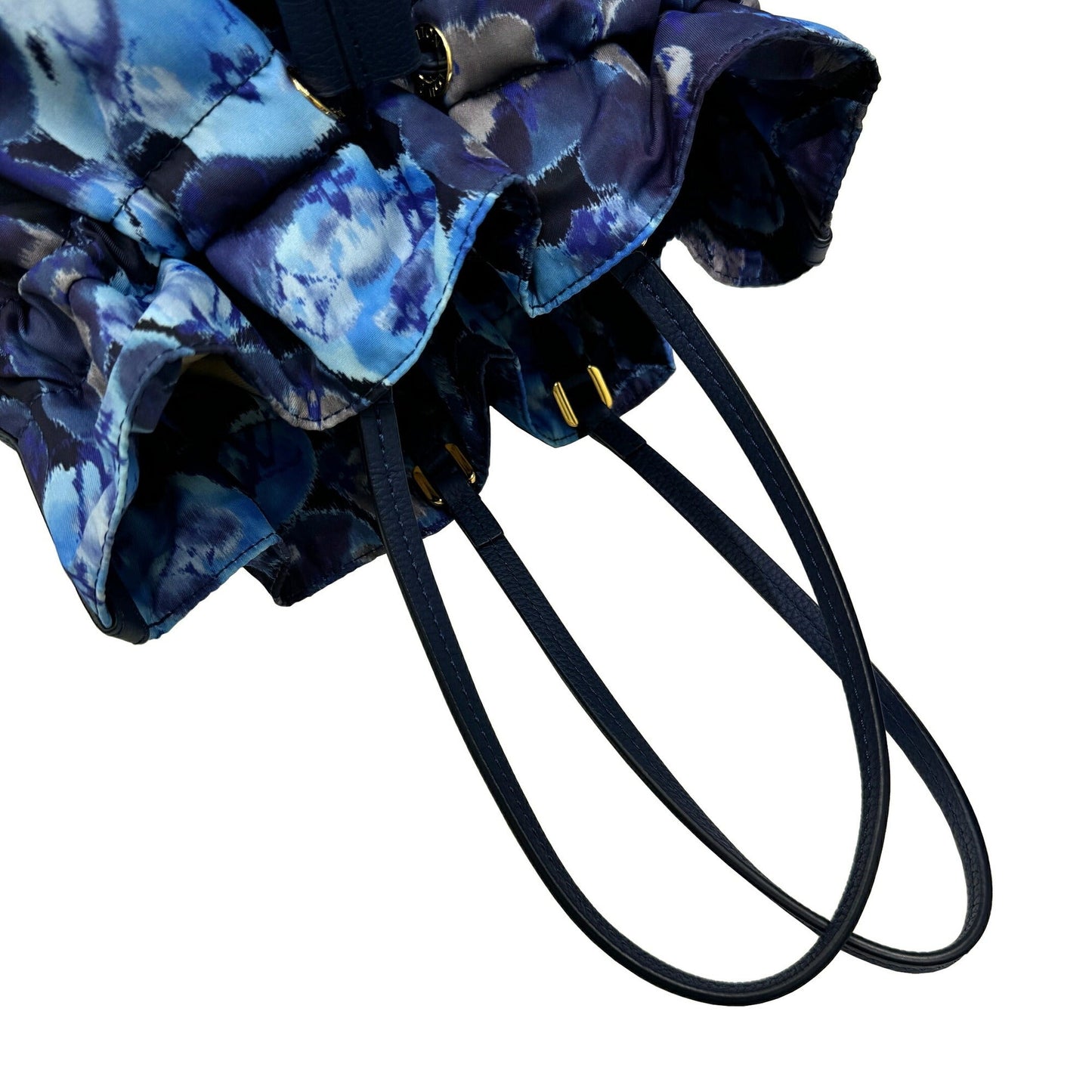 Louis Vuitton Grand Blue Nylon Leather Shoulder Bag Tote Bag