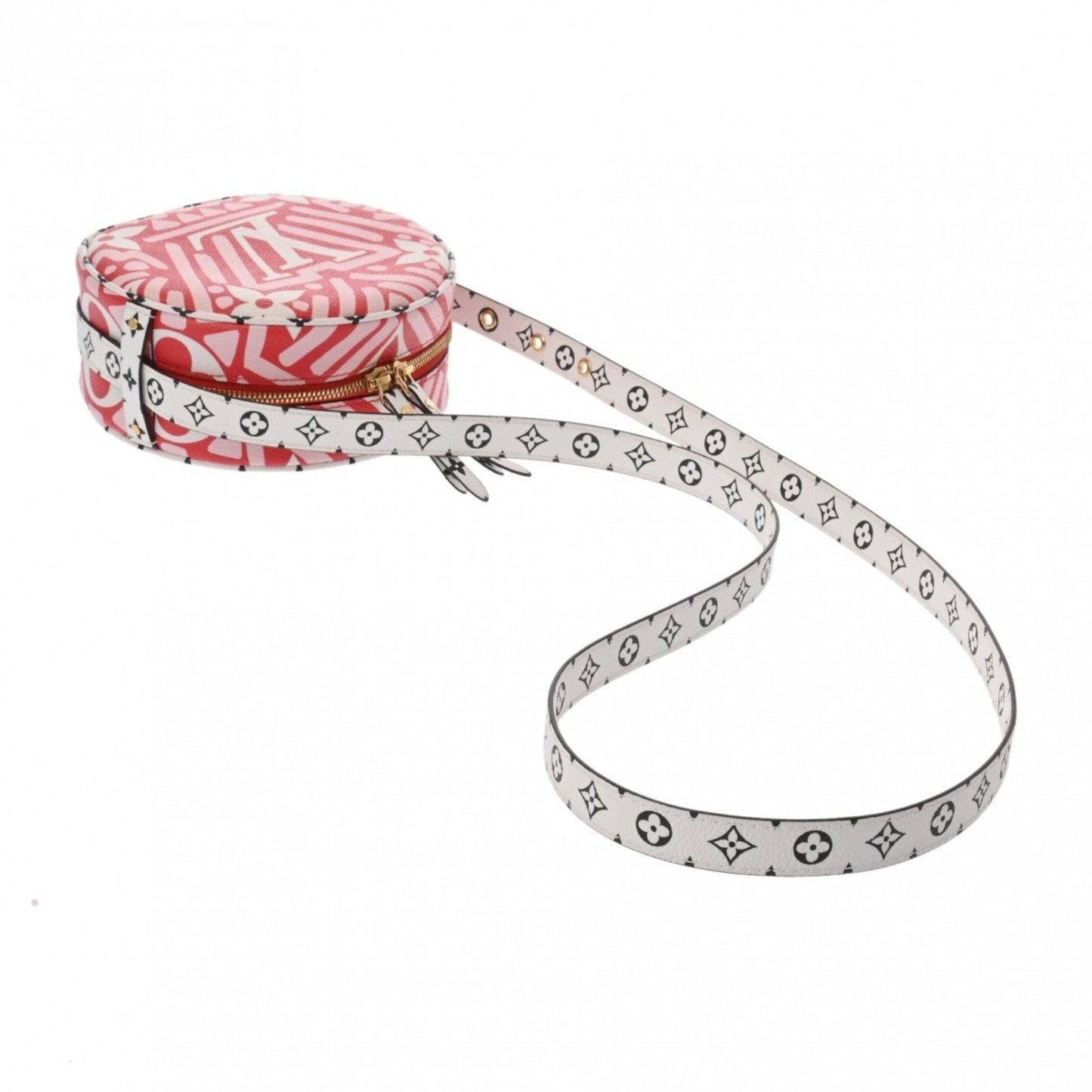 Louis Vuitton Pink Red Color White Leather Shoulder Bag