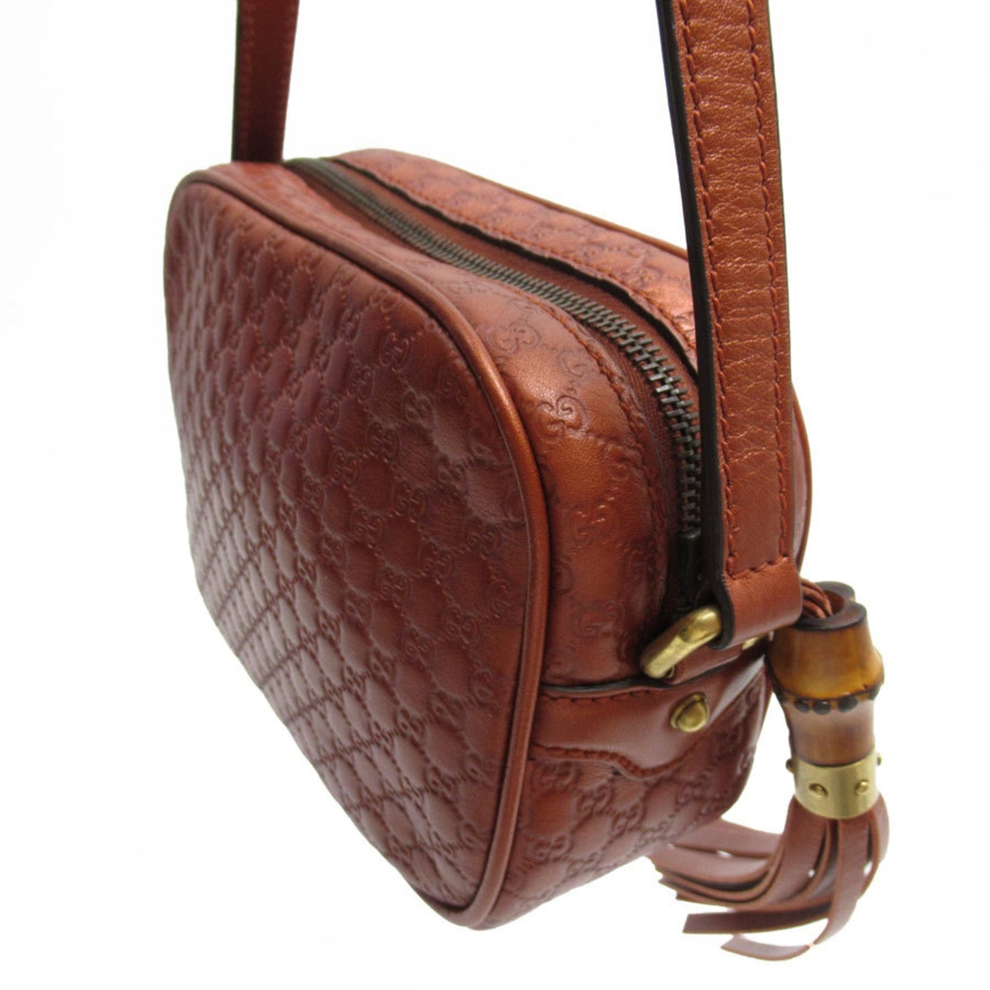 Gucci Metallic Brown Leather Shoulder Bag